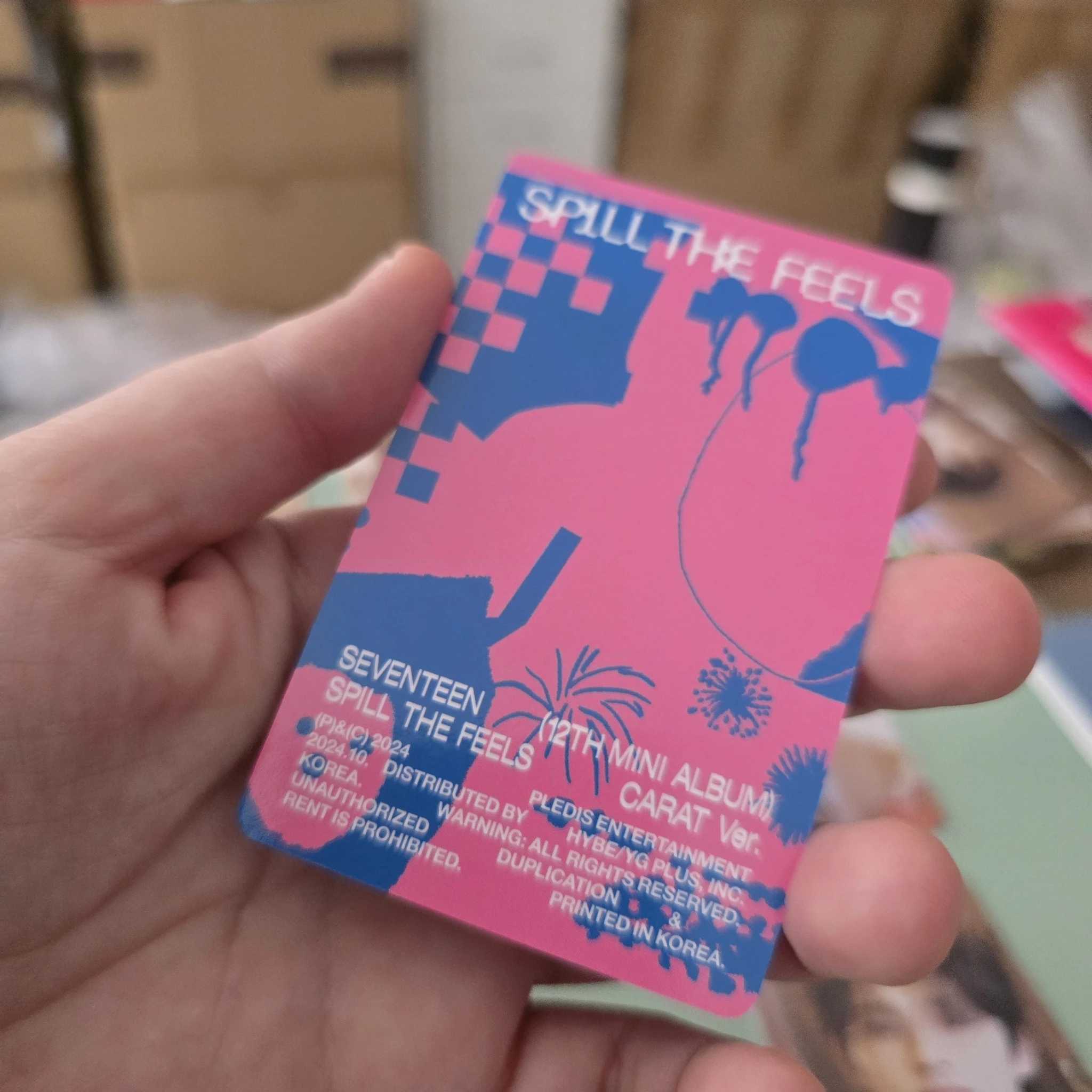 SEVENTEEN Jun SEVENTEEN - Jun - Spill the Feels Album photocard set carat version listing photo 2