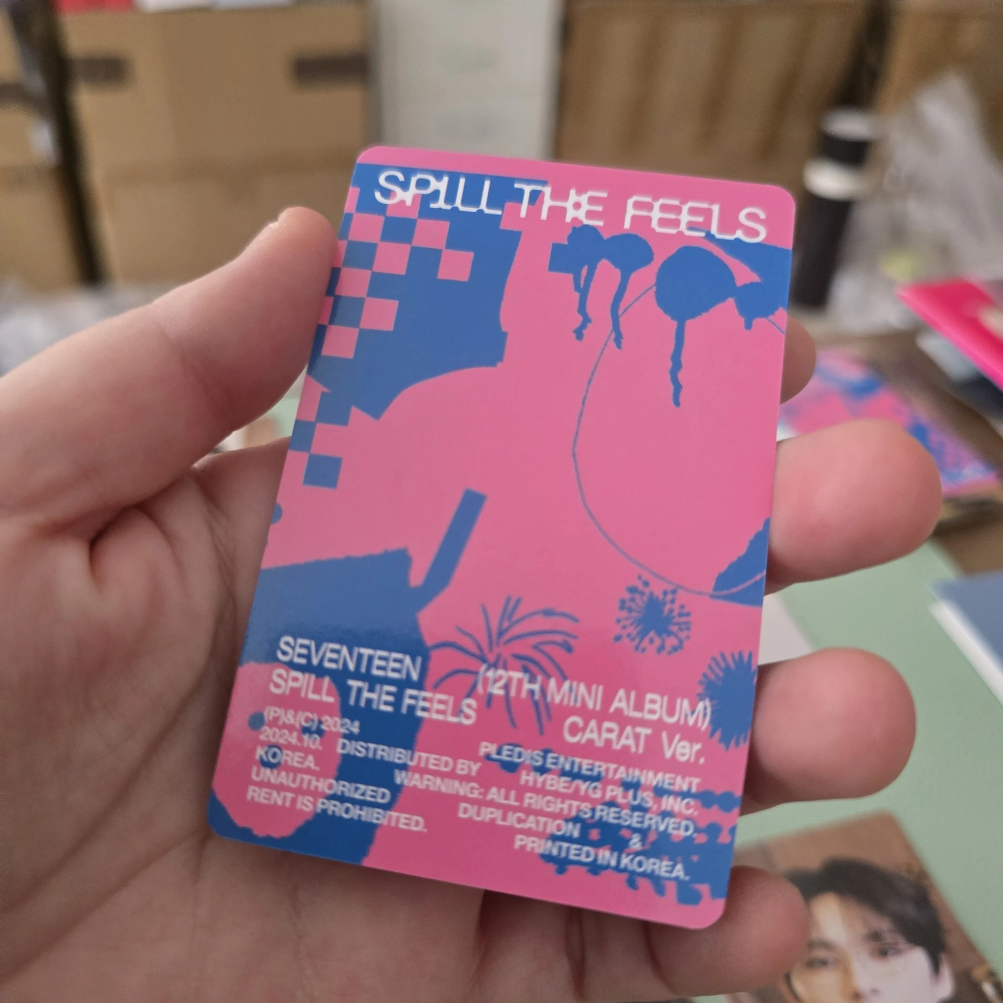 SEVENTEEN Jun SEVENTEEN - Jun - Spill the Feels Album photocard set carat version listing photo 2