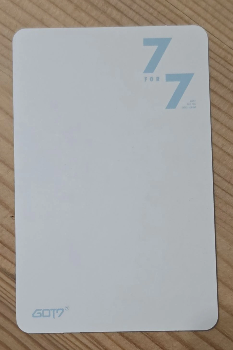 GOT7 Youngjae GOT7 - Youngjae - 7 for 7 Album album photocard listing photo 2