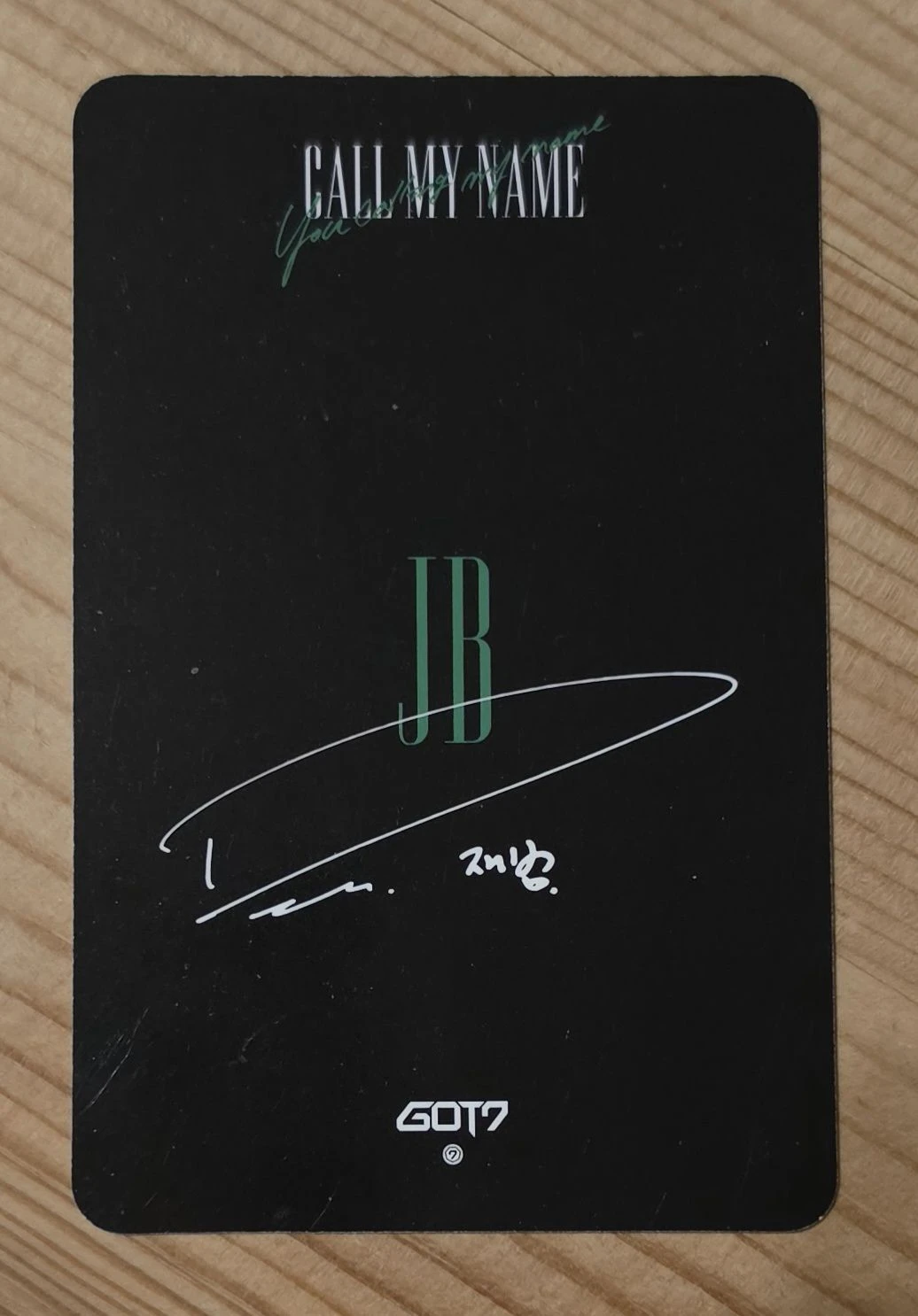 GOT7 Jay B GOT7 - Jay B - Call My Name Album album photocard listing photo 2