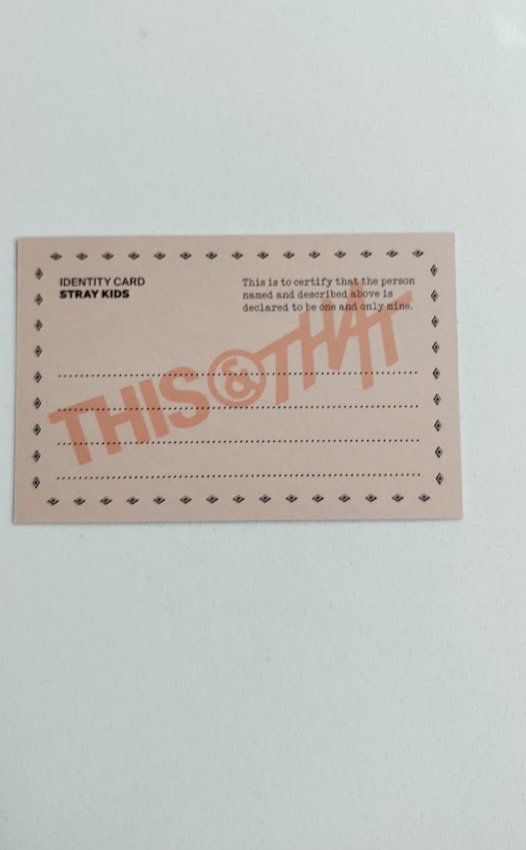 Stray Kids Seungmin Stray Kids - Seungmin - This & That Album id card that version album photocard listing photo 2