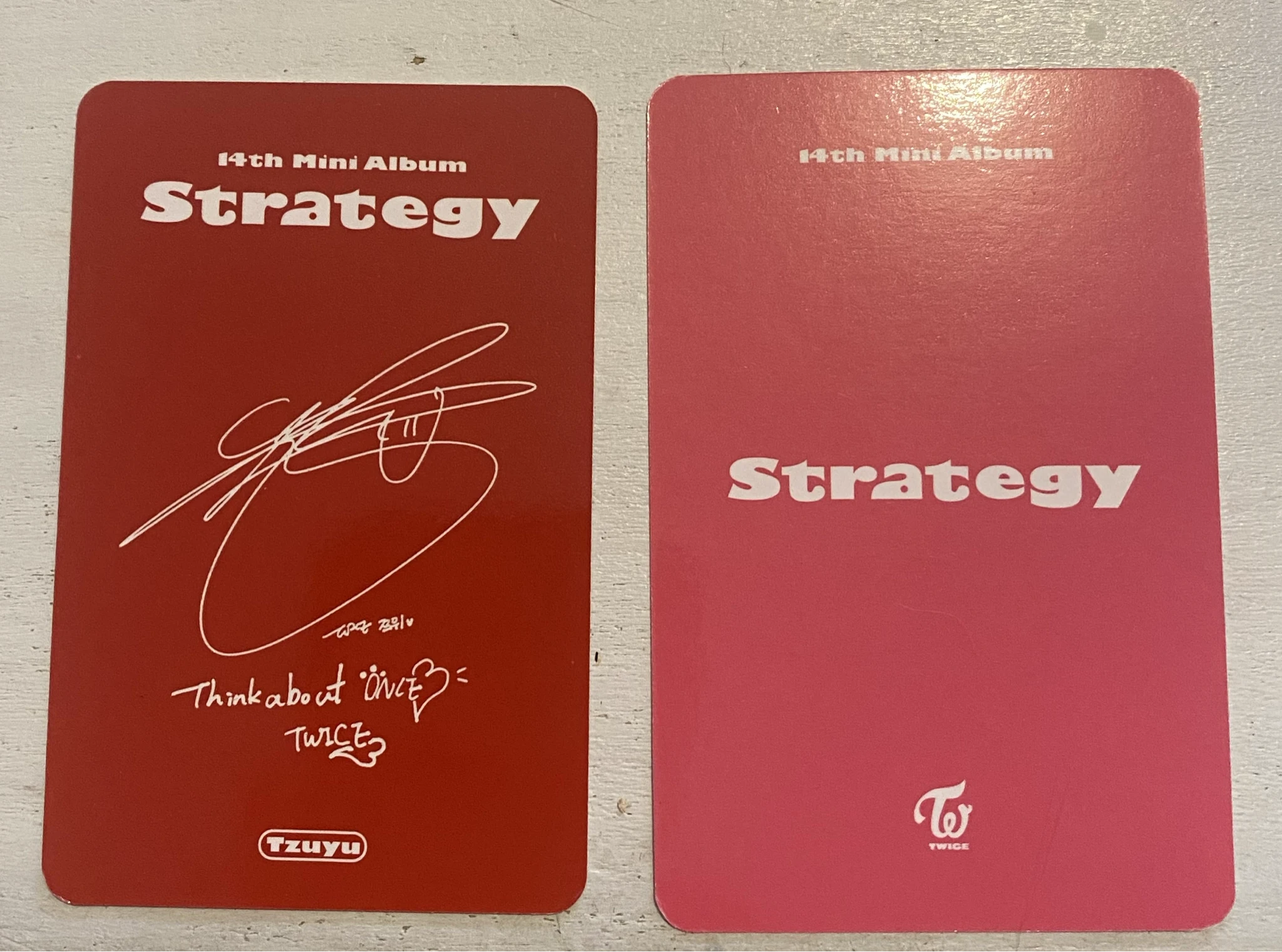 TWICE Tzuyu TWICE - Tzuyu - STRATEGY Album album photocard listing photo 2