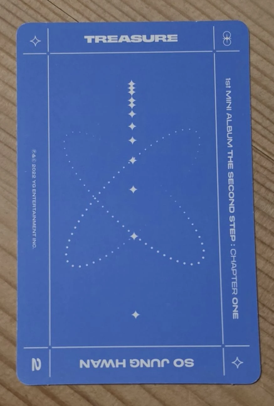 TREASURE So Junghwan TREASURE - So Junghwan - THE SECOND STEP : CHAPTER ONE Album album photocard blue version selfie version 1 listing photo 2