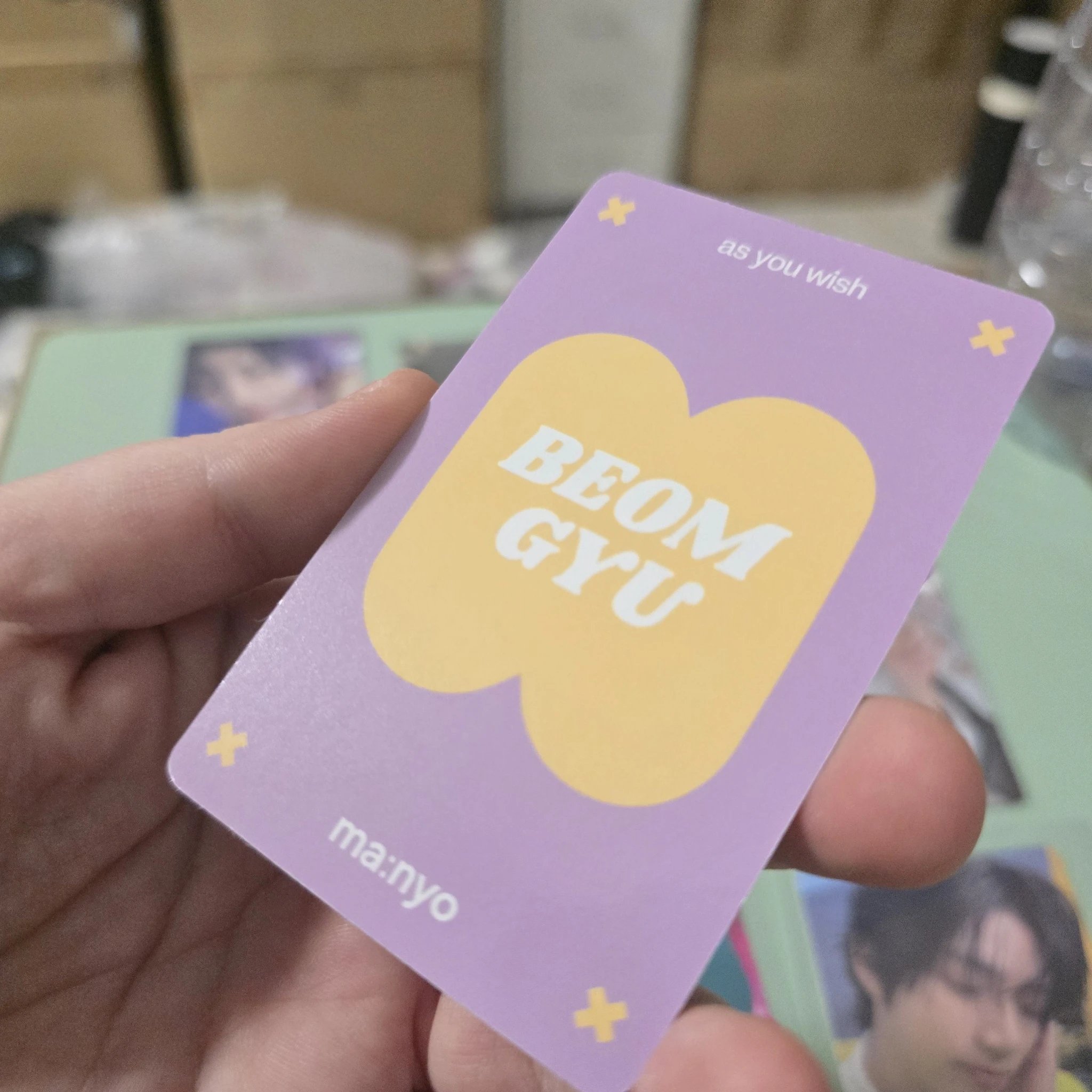 TOMORROW X TOGETHER Beomgyu TOMORROW X TOGETHER - Beomgyu - Ma:nyo Other merch photocard brand collaboration listing photo 2