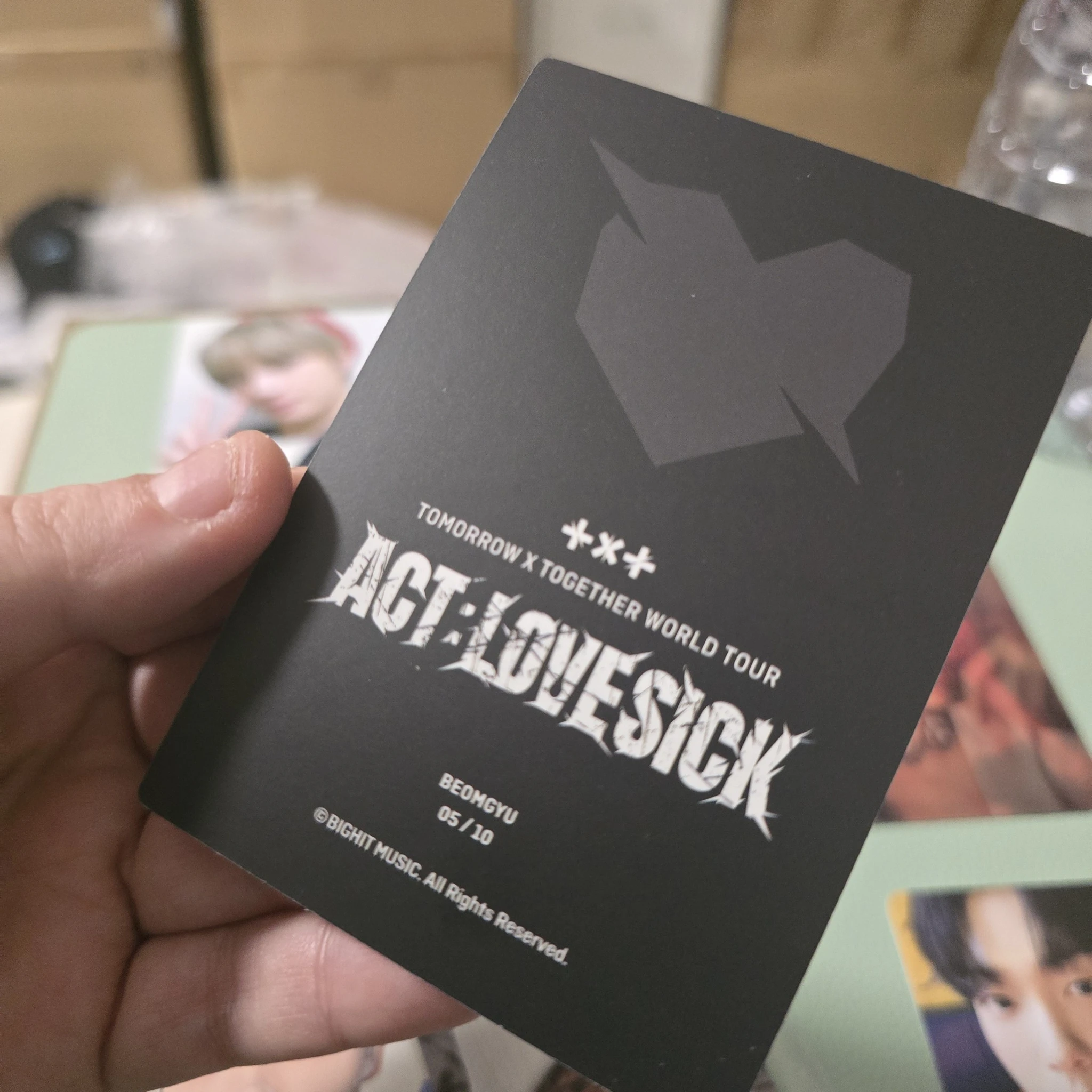 TOMORROW X TOGETHER Beomgyu TOMORROW X TOGETHER - Beomgyu - ACT:LOVE SICK Event mini photocard listing photo 2
