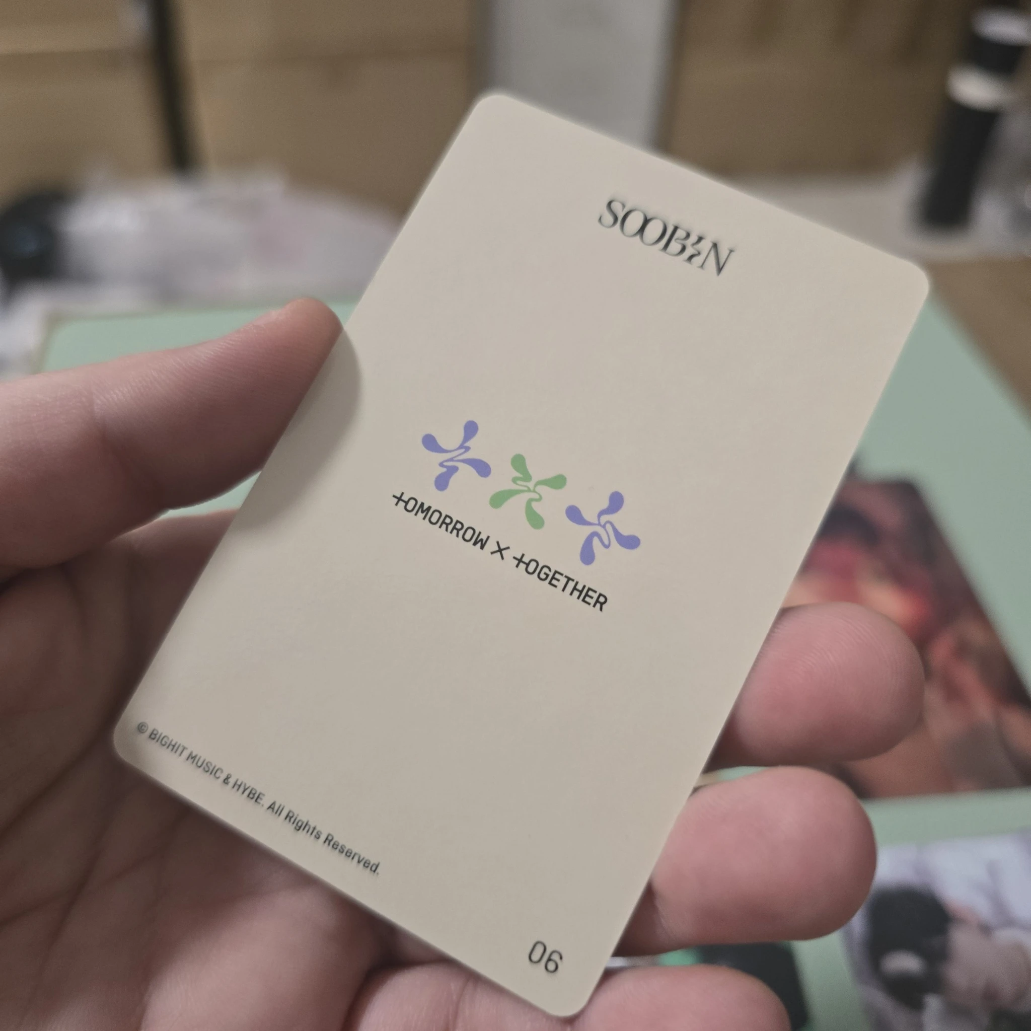 TOMORROW X TOGETHER Soobin TOMORROW X TOGETHER - Soobin - SWEET Album pop-up store weverse global shop (wvg) trading card listing photo 2