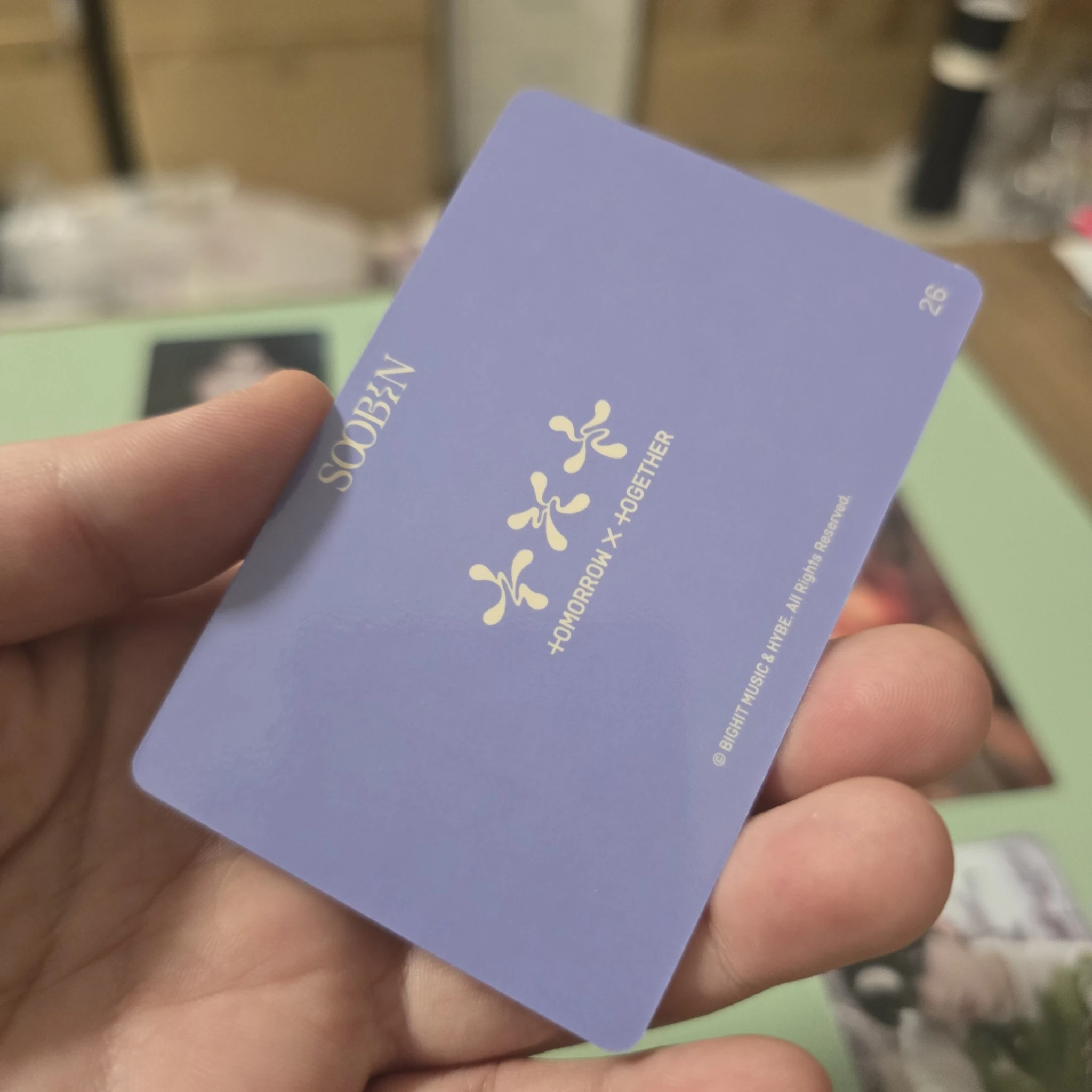 TOMORROW X TOGETHER Soobin TOMORROW X TOGETHER - Soobin - SWEET Album pop-up store weverse global shop (wvg) trading card listing photo 2