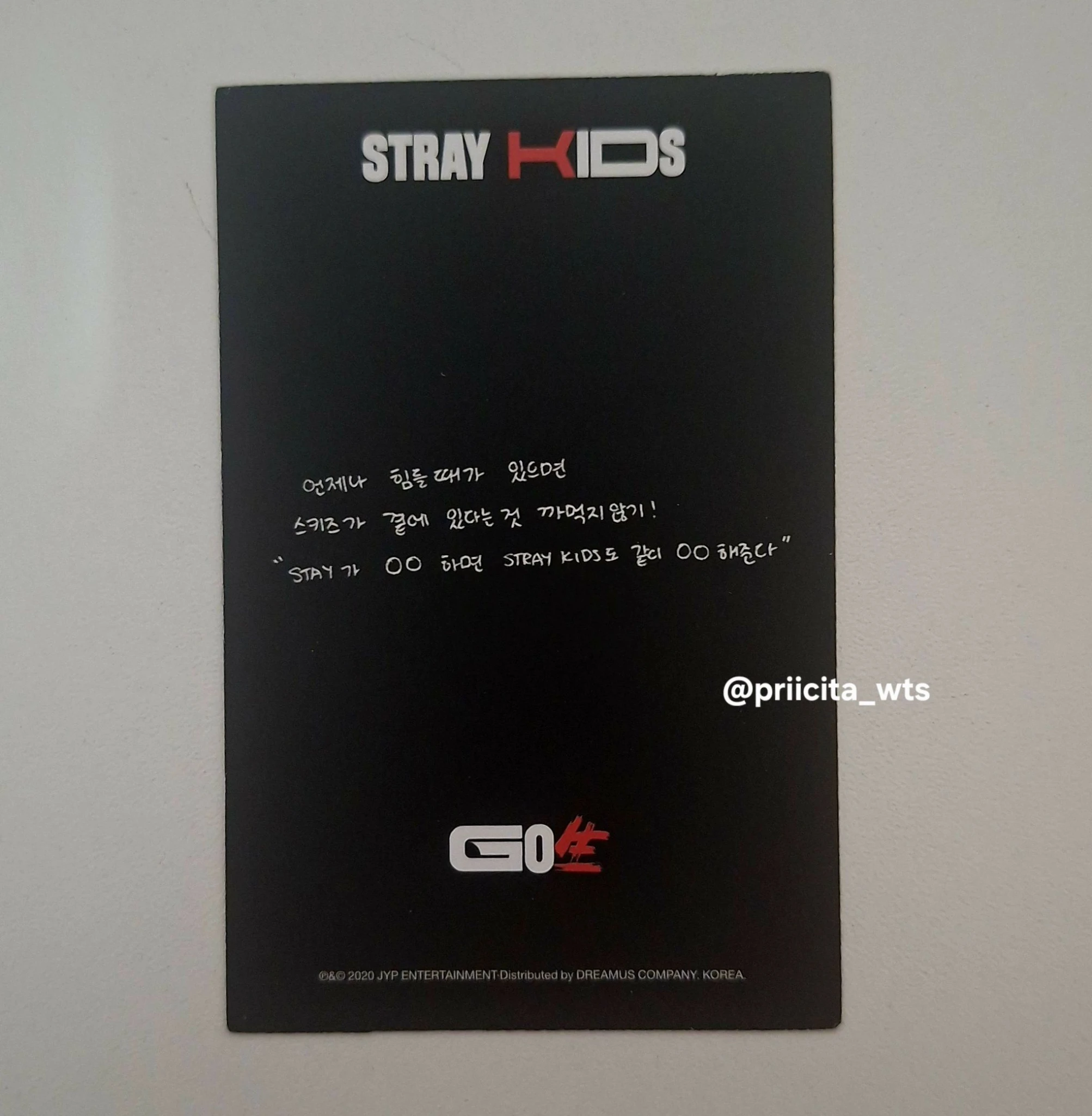 Stray Kids Bang Chan Stray Kids - Bang Chan - GO生 Album album photocard concept b listing photo 2