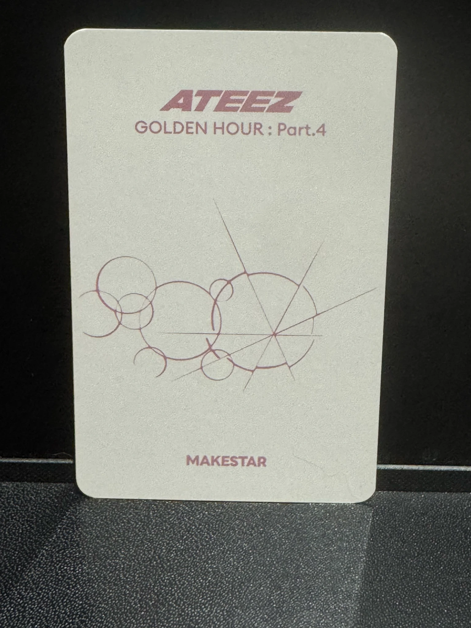 ATEEZ Wooyoung ATEEZ - Wooyoung - Golden Hour : Part.4 Album makestar pob (pre-order benefit) fansign round 5 listing photo 2