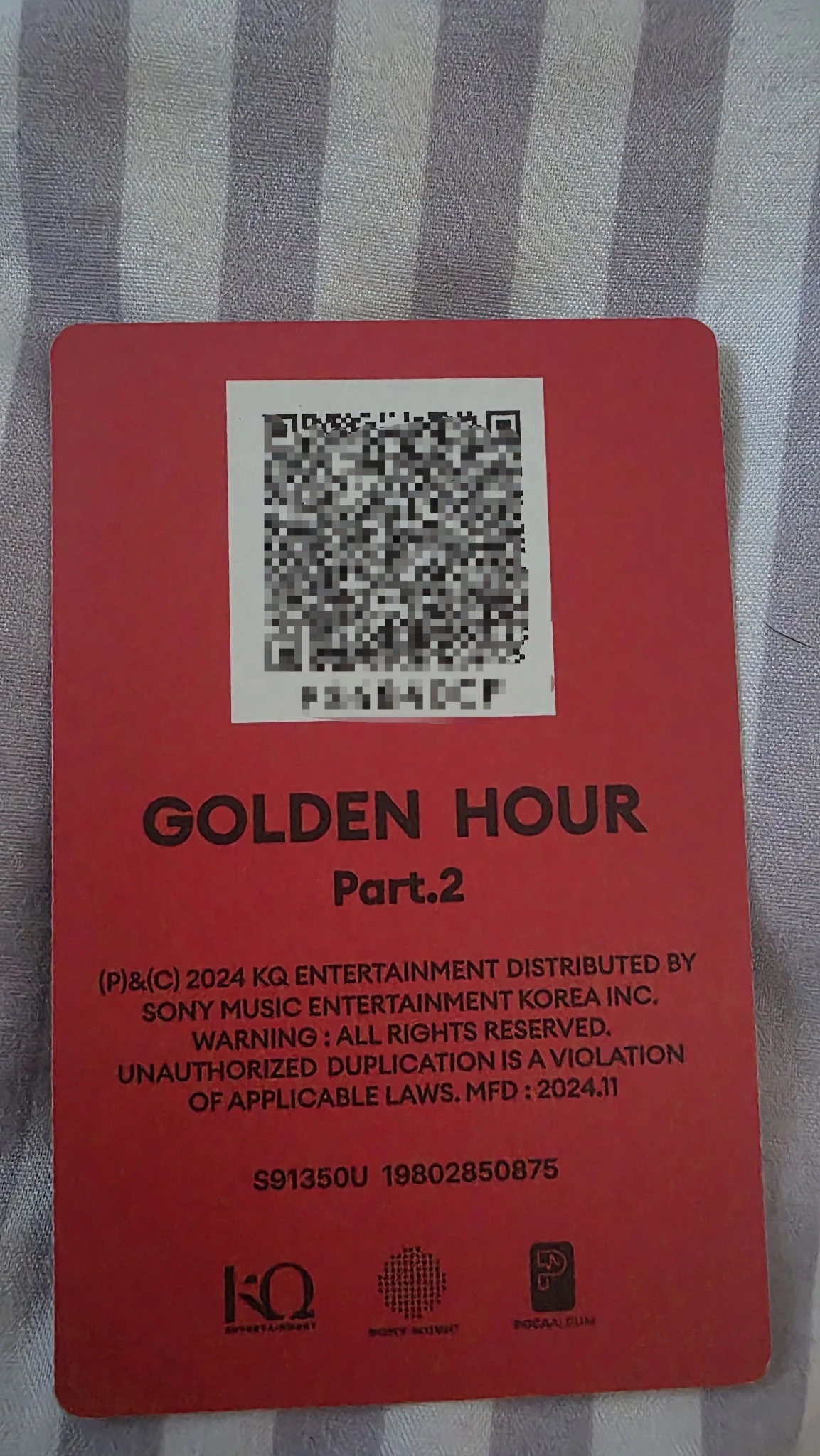 ATEEZ San ATEEZ - San - Golden Hour : Part 2 Album poca album listing photo 2