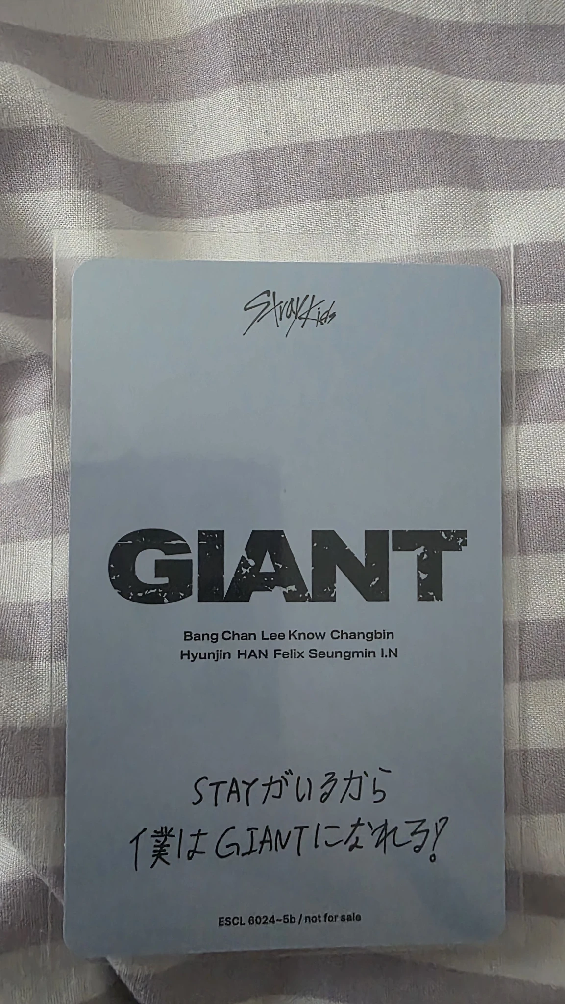Stray Kids Changbin Stray Kids - Changbin - GIANT Album album photocard A version listing photo 2