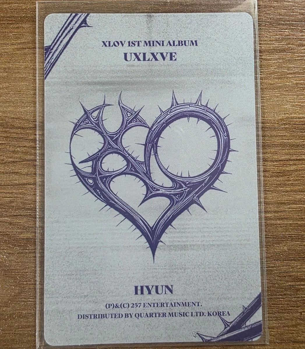 XLOV Hyun XLOV - Hyun - UXLXVE Album album photocard N version listing photo 2