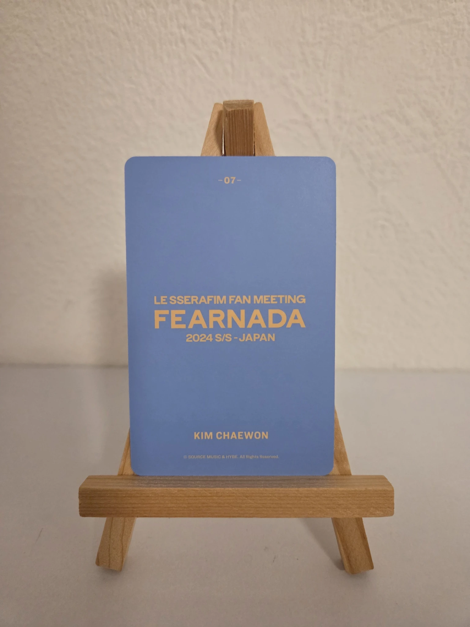 LE SSERAFIM Kim Chaewon LE SSERAFIM - Kim Chaewon - LE SSERAFIM Fan Meeting 'Fearnada' 2024 S/S - JAPAN Event trading card listing photo 2