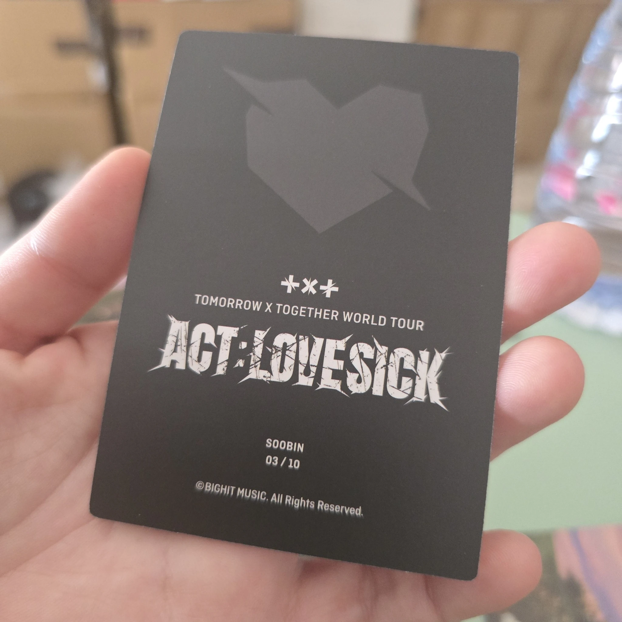 TOMORROW X TOGETHER Soobin TOMORROW X TOGETHER - Soobin - ACT:LOVE SICK Event mini photocard listing photo 2