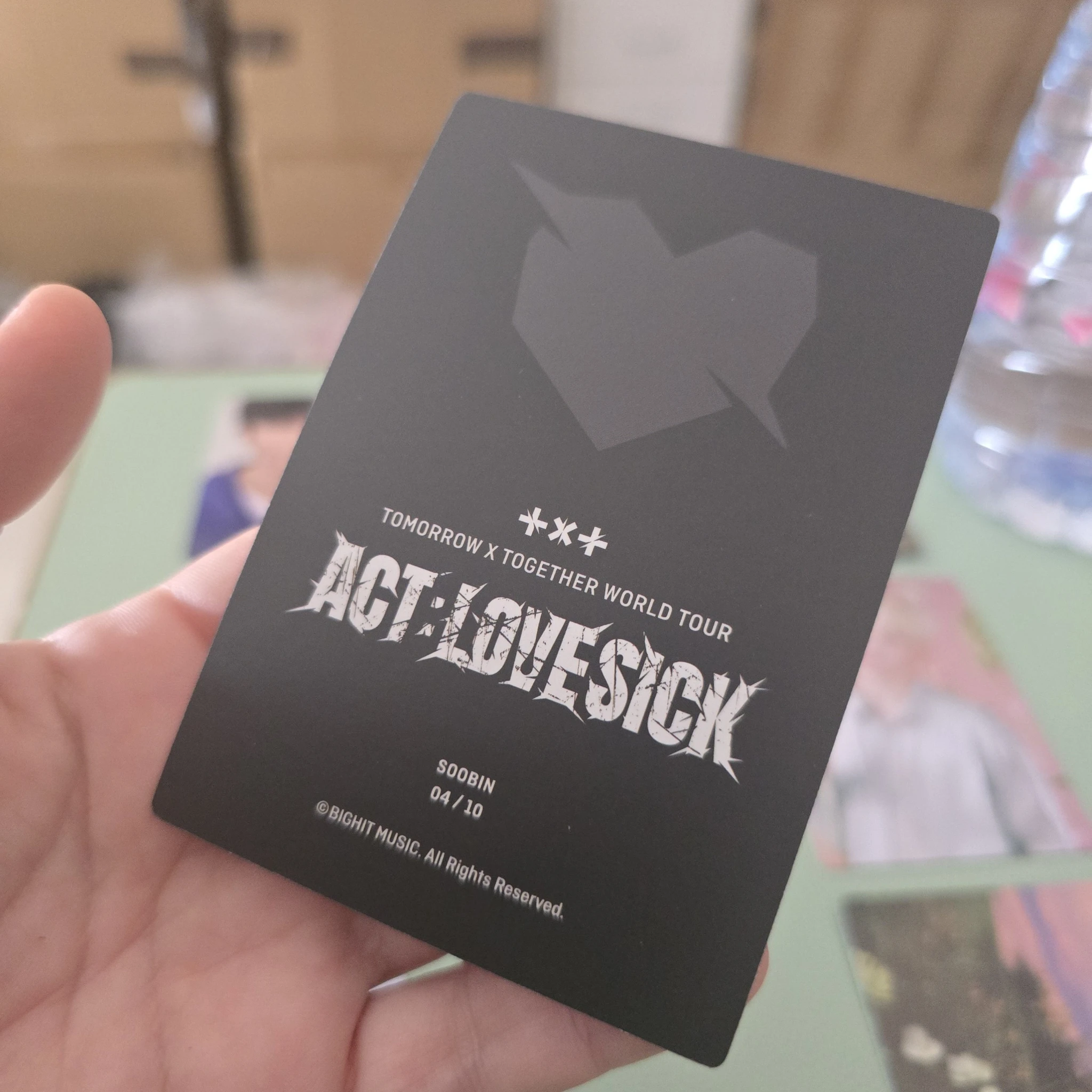 TOMORROW X TOGETHER Soobin TOMORROW X TOGETHER - Soobin - ACT:LOVE SICK Event mini photocard listing photo 2