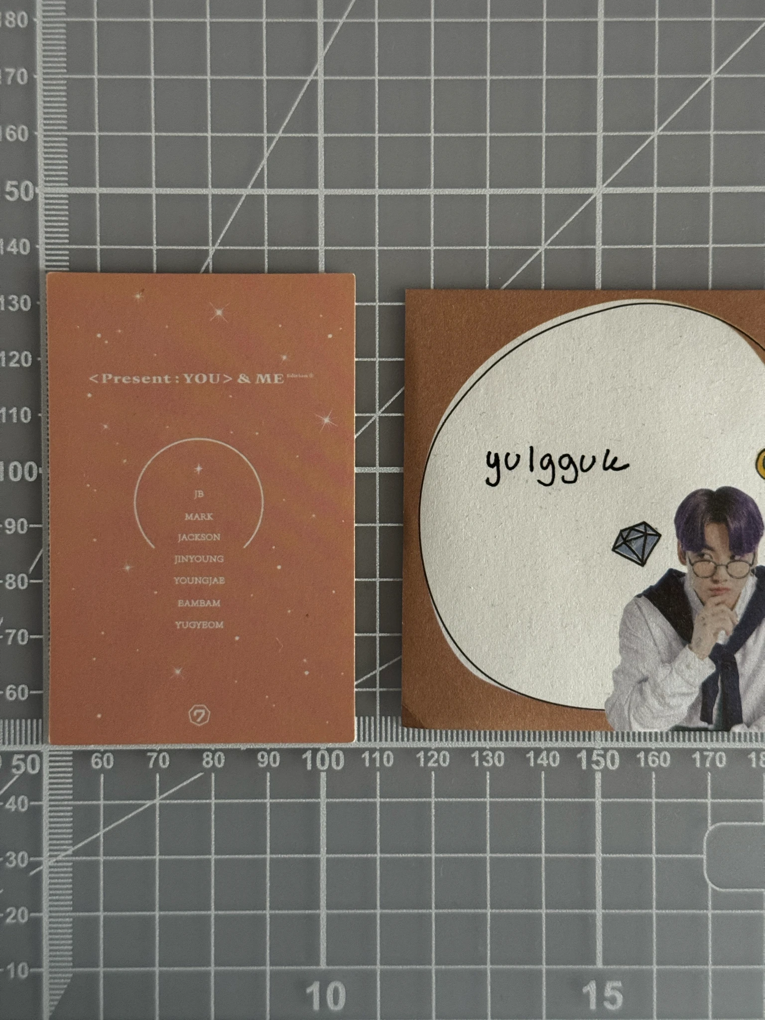 GOT7 Yugyeom GOT7 - Yugyeom - Present: YOU & ME Album album photocard yellow border listing photo 2