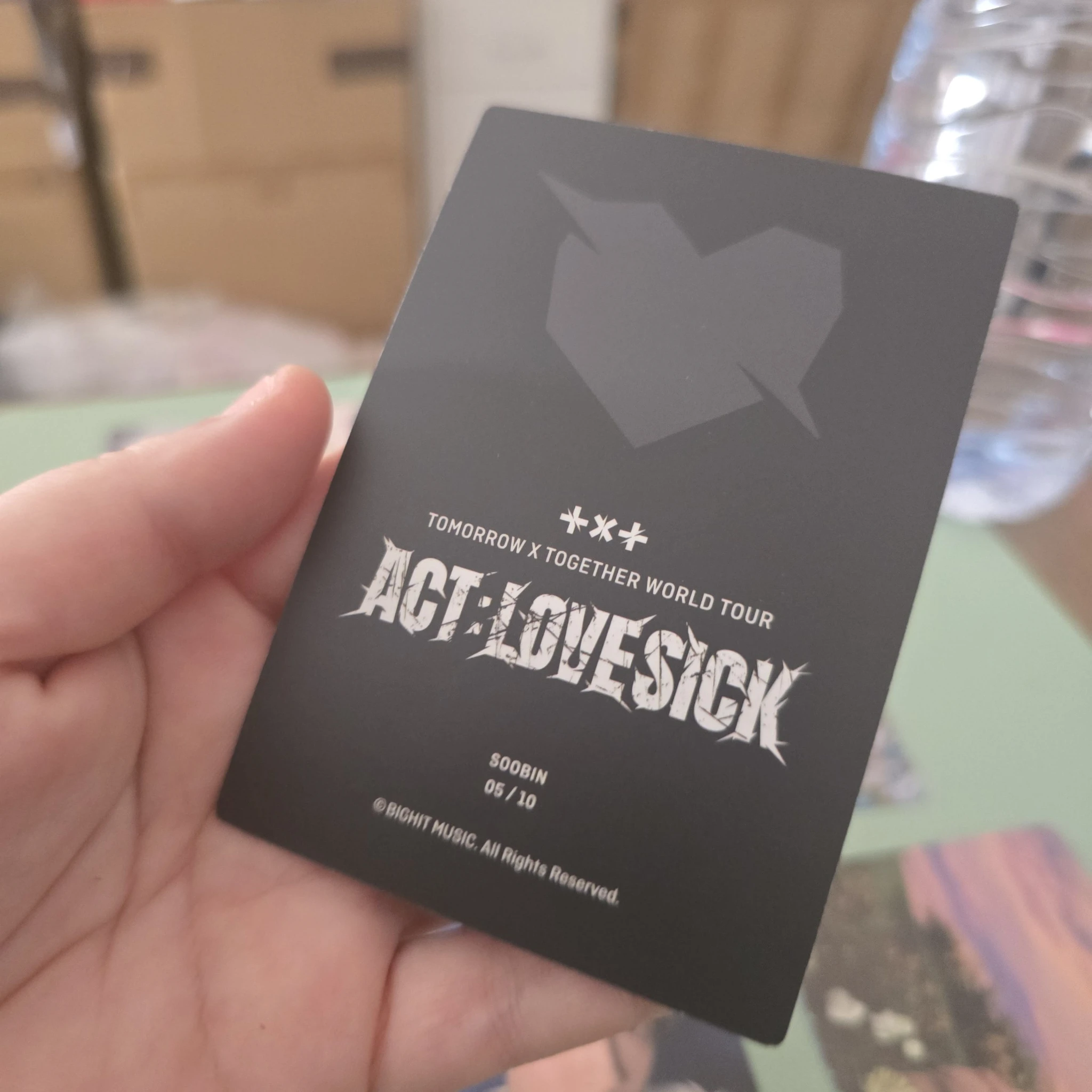TOMORROW X TOGETHER Soobin TOMORROW X TOGETHER - Soobin - ACT:LOVE SICK Event mini photocard listing photo 2
