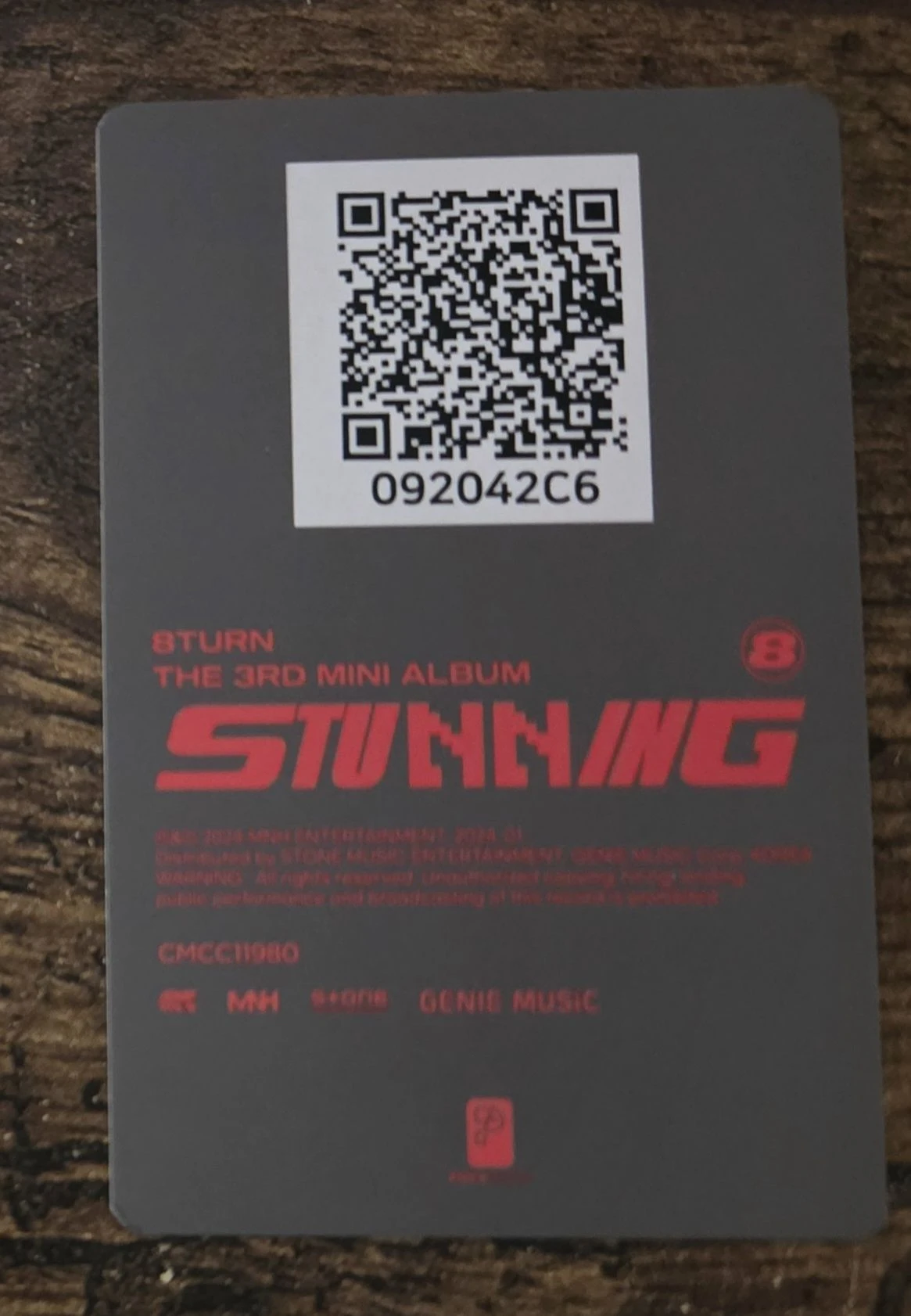 8TURN Haemin 8TURN - Haemin - Stunning Album album photocard poca album qr card concept version listing photo 2