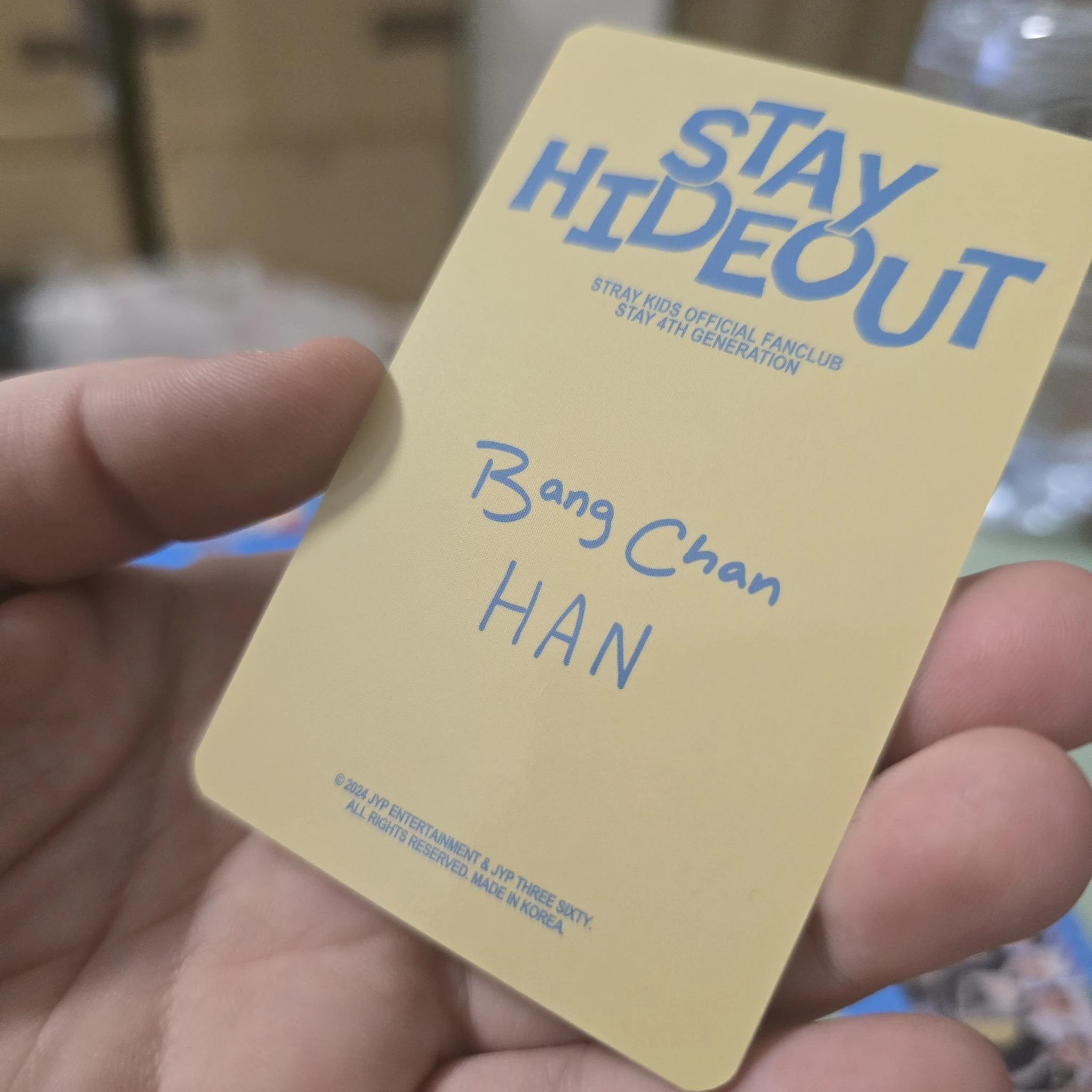 Stray Kids Stray Kids - Bang Chan & HAN - STAY Hideout Official Fan Club 4th Gen Other photocard set listing photo 2