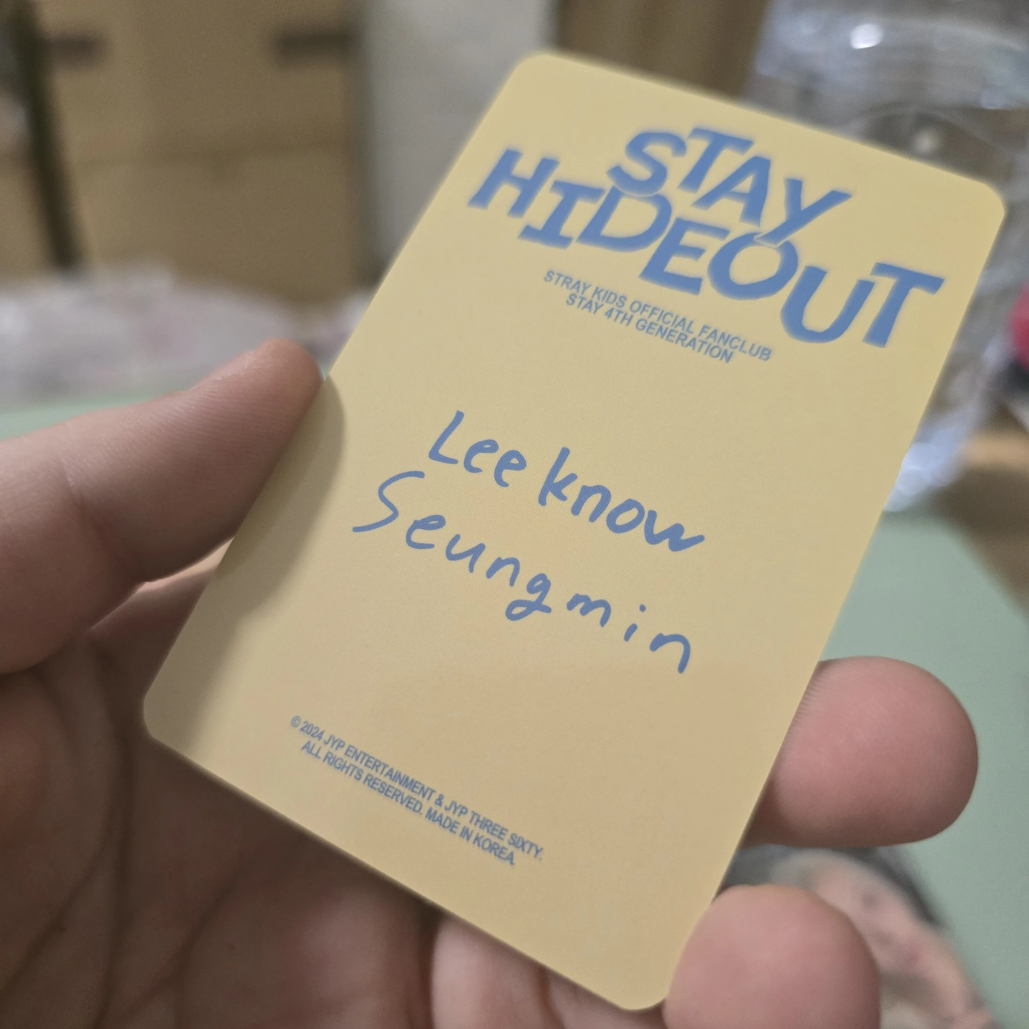 Stray Kids Stray Kids - Lee Know & Seungmin - STAY Hideout Official Fan Club 4th Gen Other photocard set listing photo 2