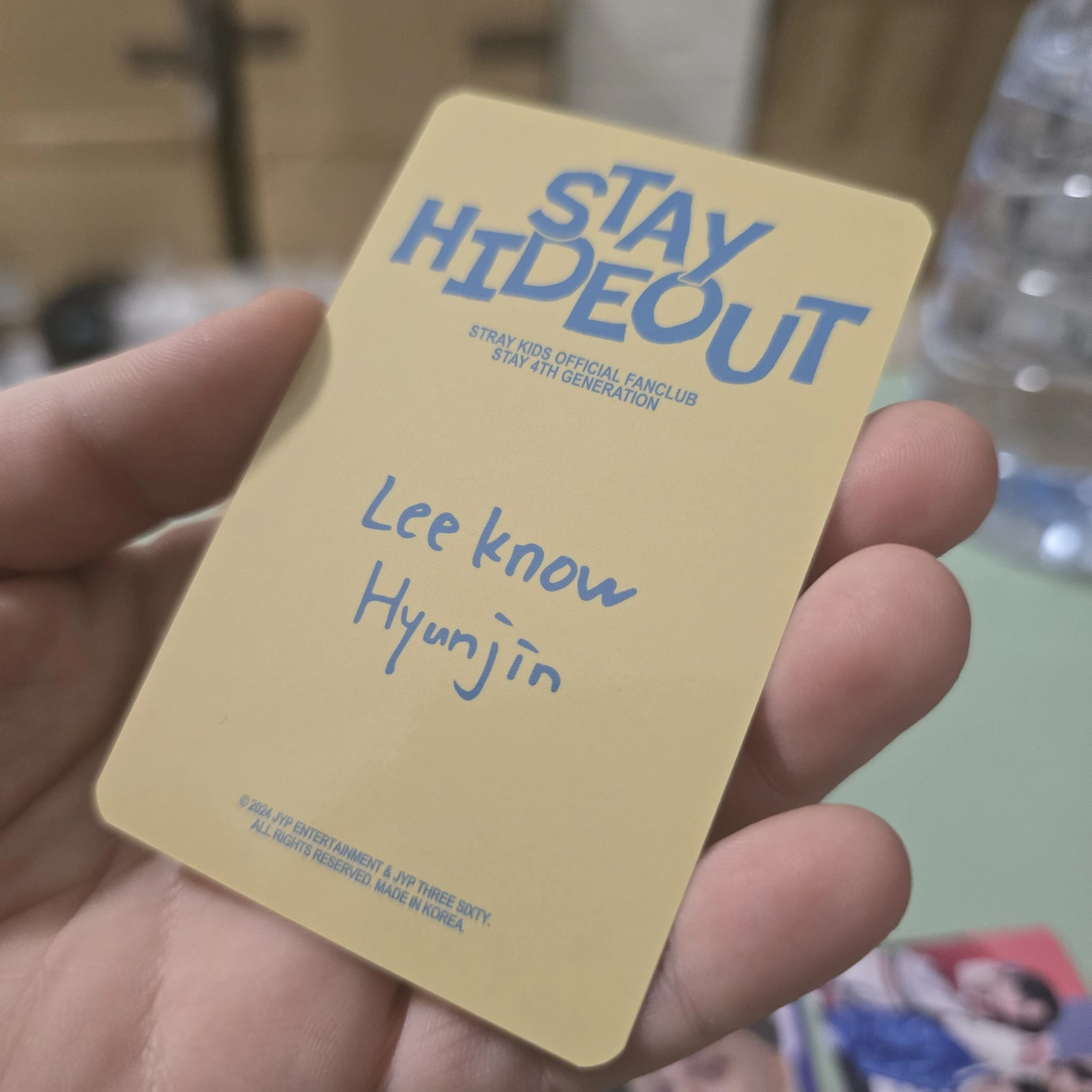 Stray Kids Stray Kids - Lee Know & Hyunjin - STAY Hideout Official Fan Club 4th Gen Other photocard set listing photo 2