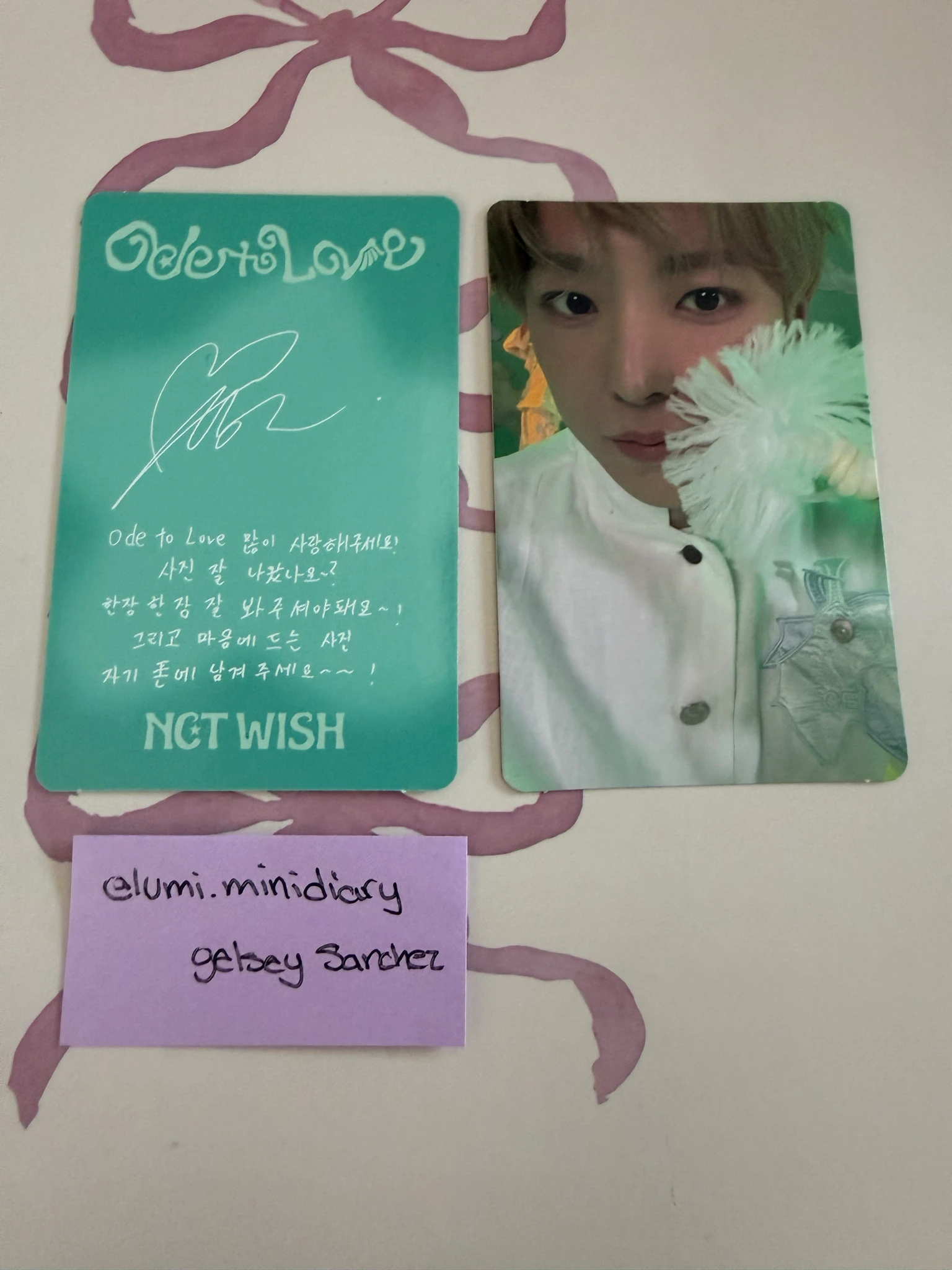 NCT WISH Yushi NCT WISH - Yushi - Ode to Love Album jewel case version member version album photocard listing photo 2