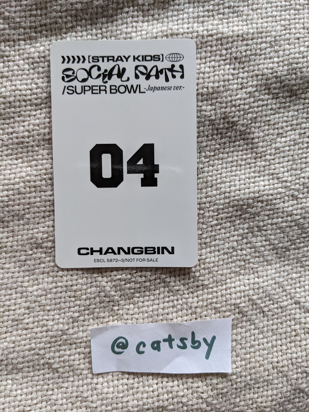 Stray Kids Changbin Stray Kids - Changbin - Social Path Album album photocard limited version B version listing photo 2
