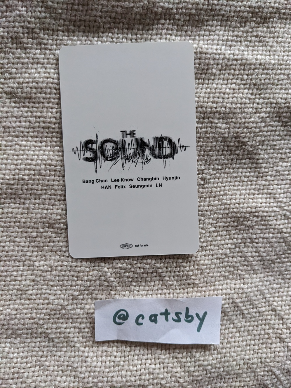 Stray Kids Stray Kids - Changbin & Hyunjin - The Sound Album album photocard jpfc (japan fanclub) listing photo 2