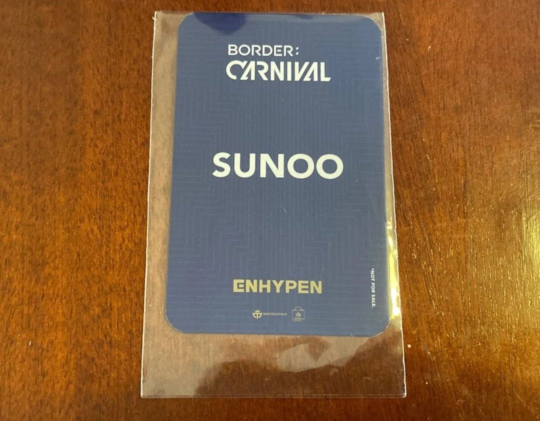 ENHYPEN Sunoo ENHYPEN - Sunoo - BORDER: CARNIVAL Album pre-order benefit (pob) mecima listing photo 2