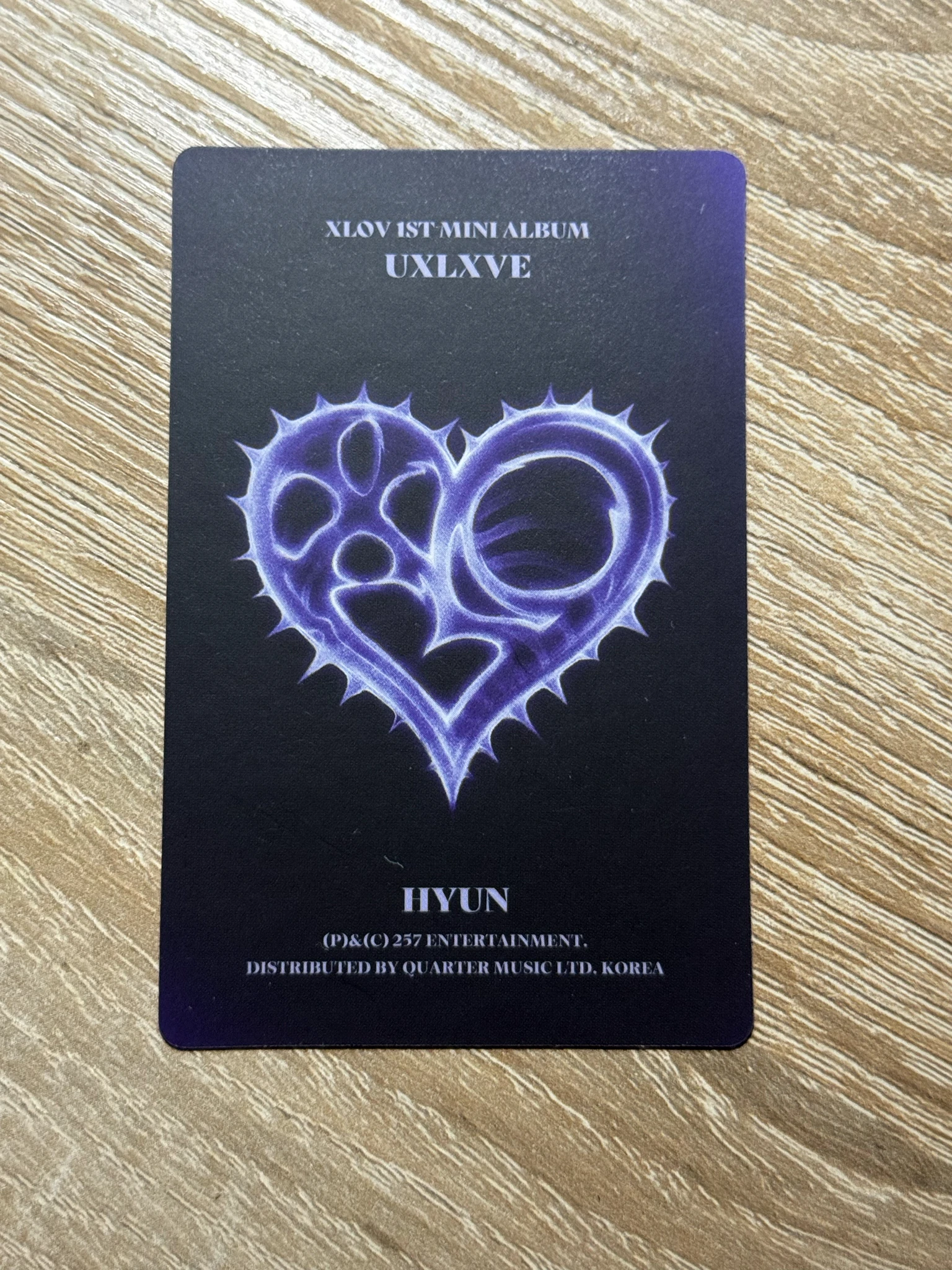XLOV Hyun XLOV - Hyun - Uxlxve Album album photocard O version listing photo 2