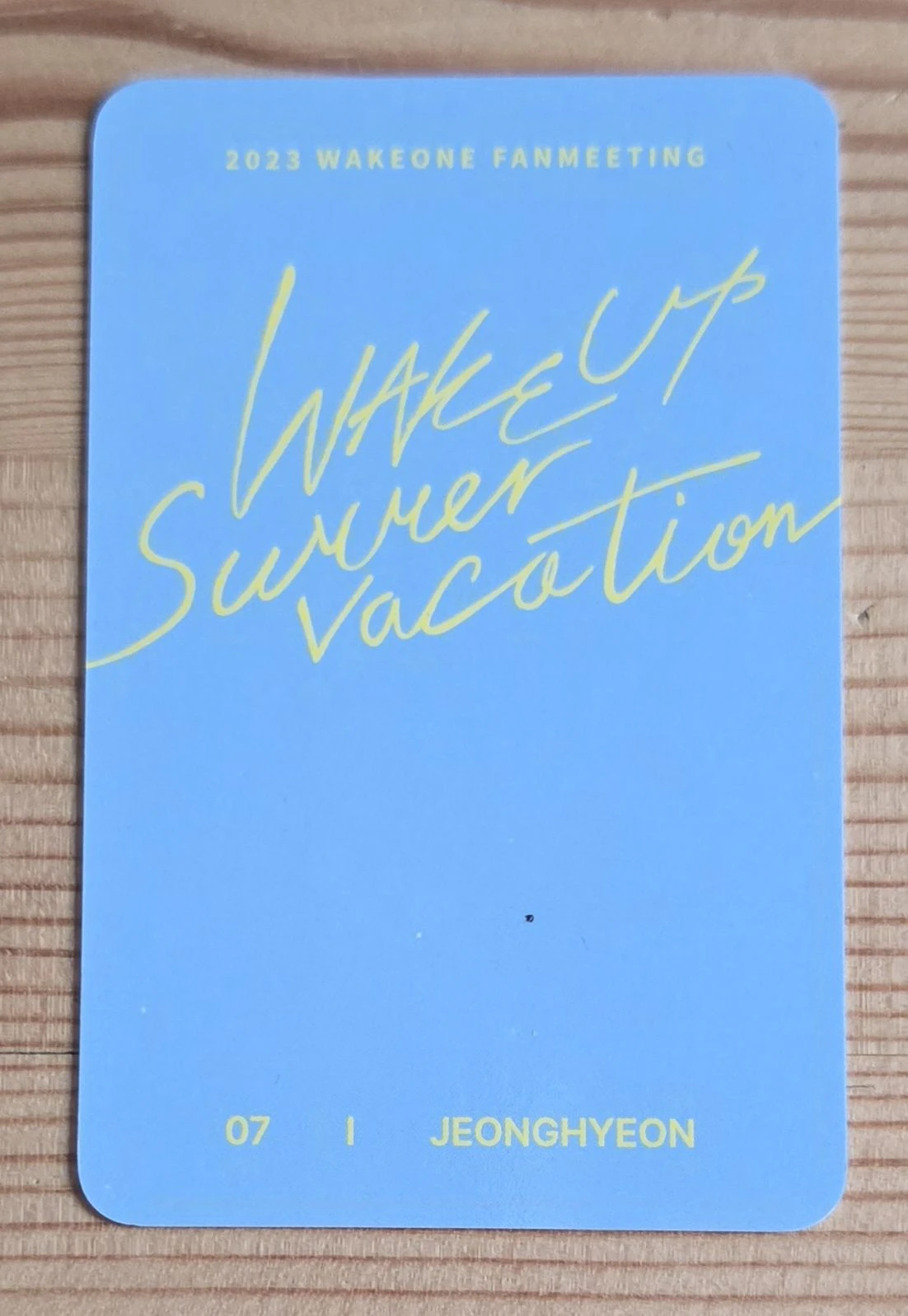 EVNNE Lee Jeonghyeon EVNNE - Lee Jeonghyeon - WAKEONE FANMEETING 2023: Wake Up! Summer Vacation Event trading card listing photo 2