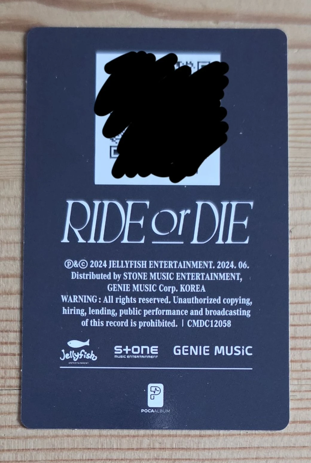 EVNNE Lee Jeonghyeon EVNNE - Lee Jeonghyeon - RIDE or DIE Album album photocard poca album truth version qr card listing photo 2