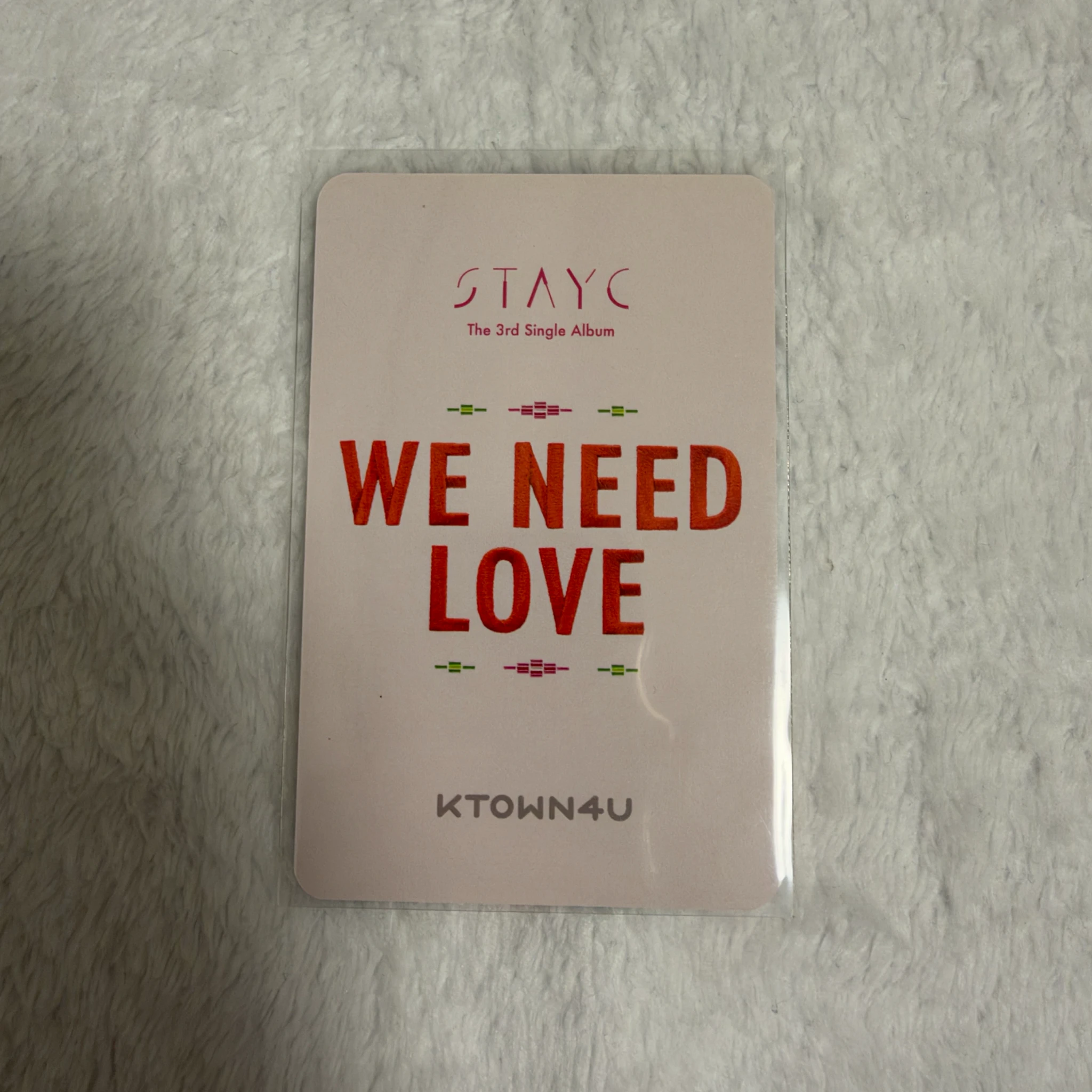 STAYC Sumin STAYC - Sumin - WE NEED LOVE Album ktown4u pob (pre-order benefit) listing photo 2