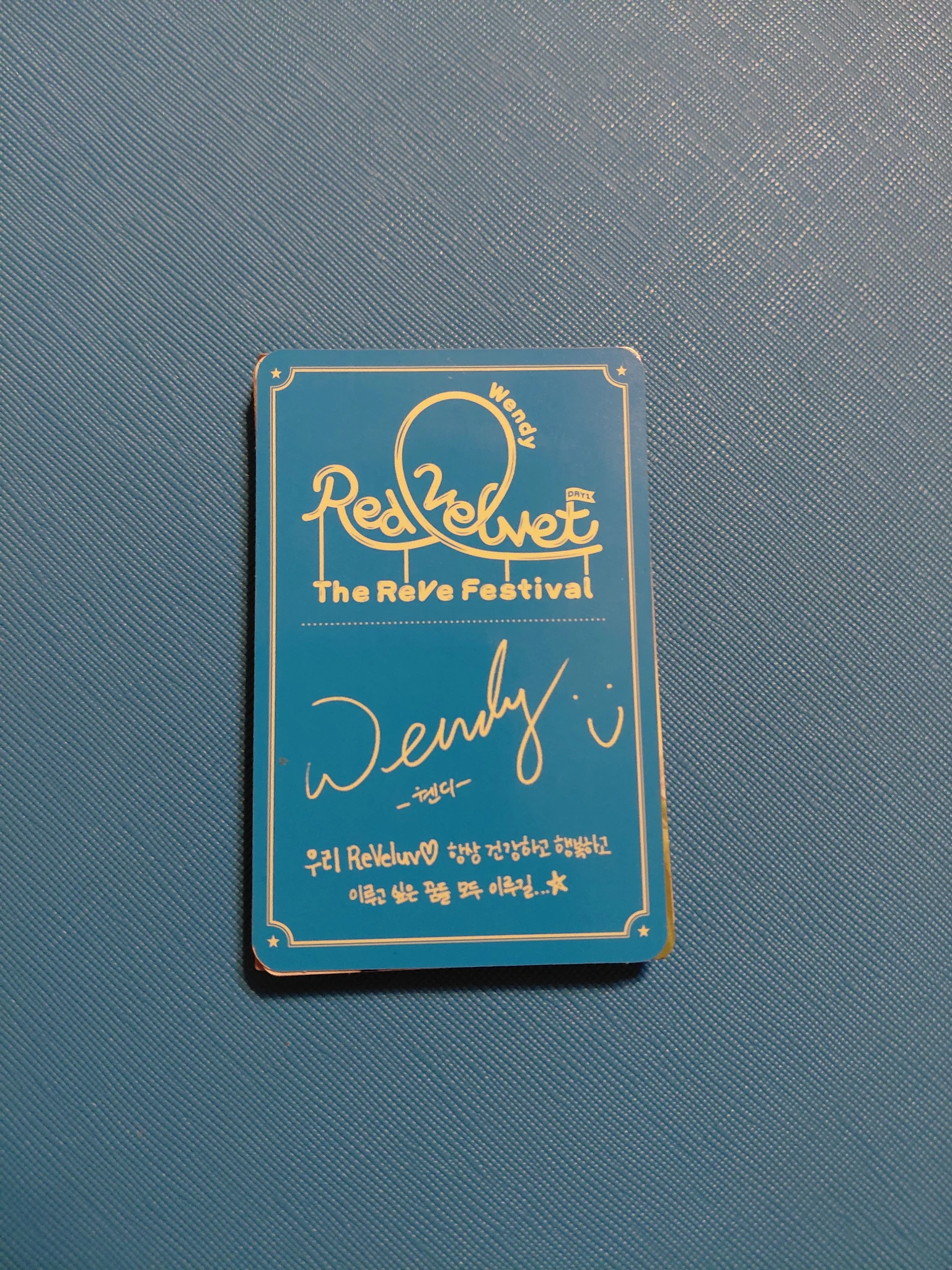 Red Velvet Wendy Red Velvet - Wendy - The ReVe Festival: Day 1 Album album photocard listing photo 2