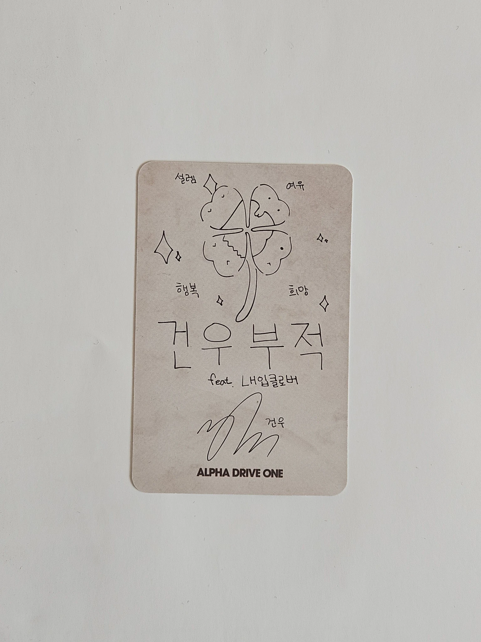 ALPHA DRIVE ONE Geonwoo ALPHA DRIVE ONE - Geonwoo - EUPHORIA Album star road version polaroid listing photo 2