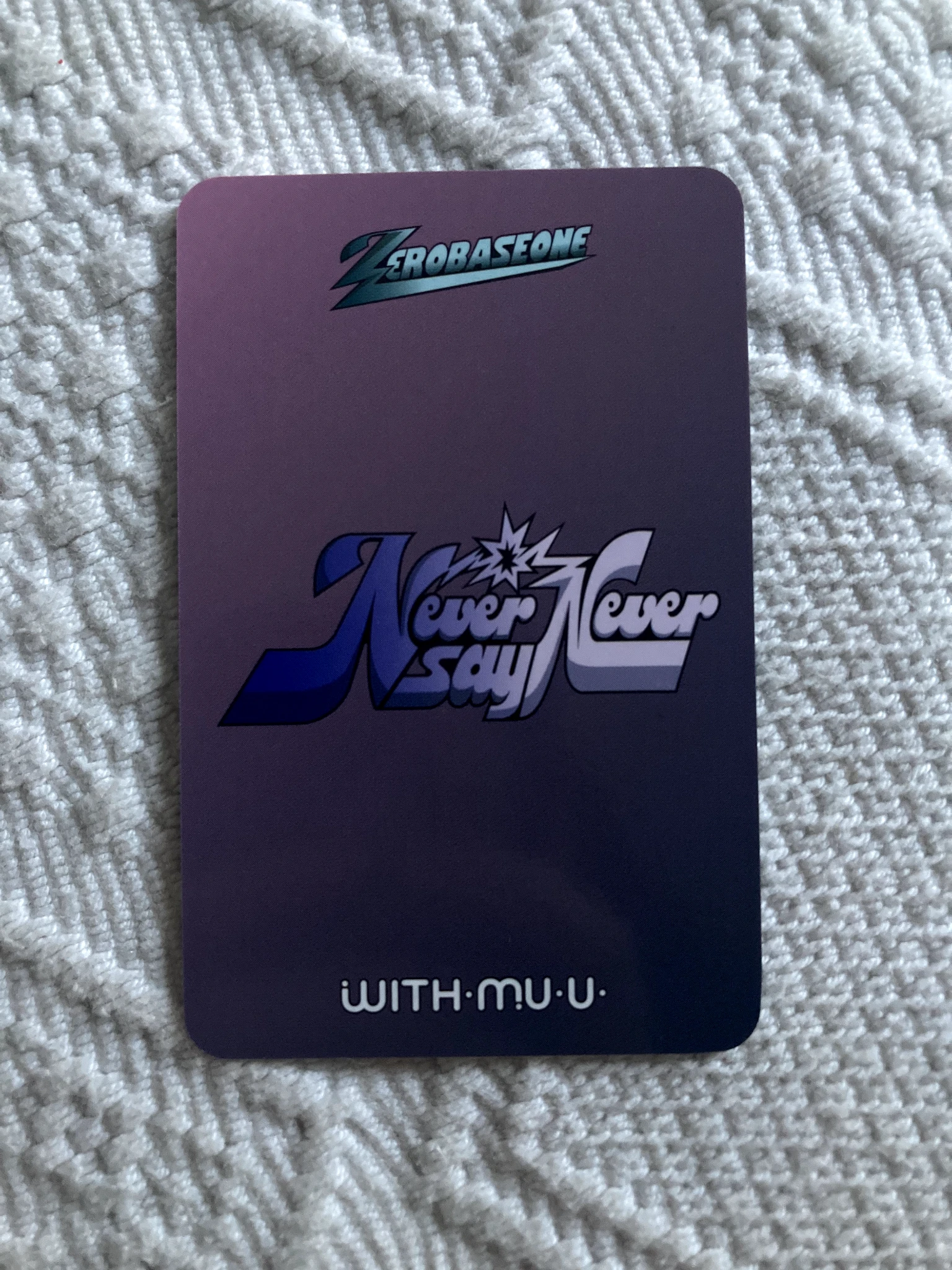 ZEROBASEONE Matthew ZEROBASEONE - Matthew - NEVER SAY NEVER Album pob (pre-order benefit) withmuu listing photo 2