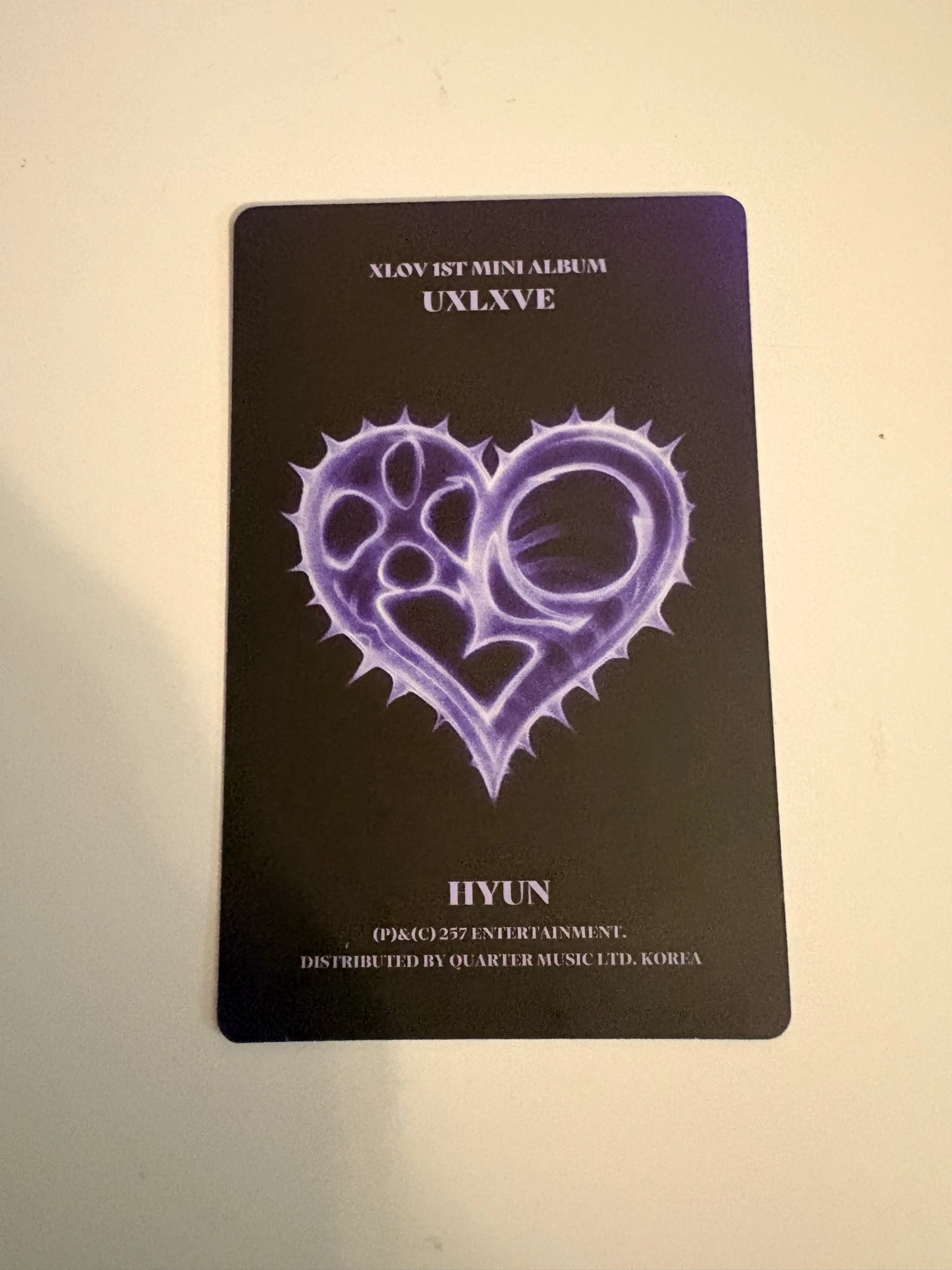 XLOV Hyun XLOV - Hyun - Uxlxve Album album photocard O version listing photo 2