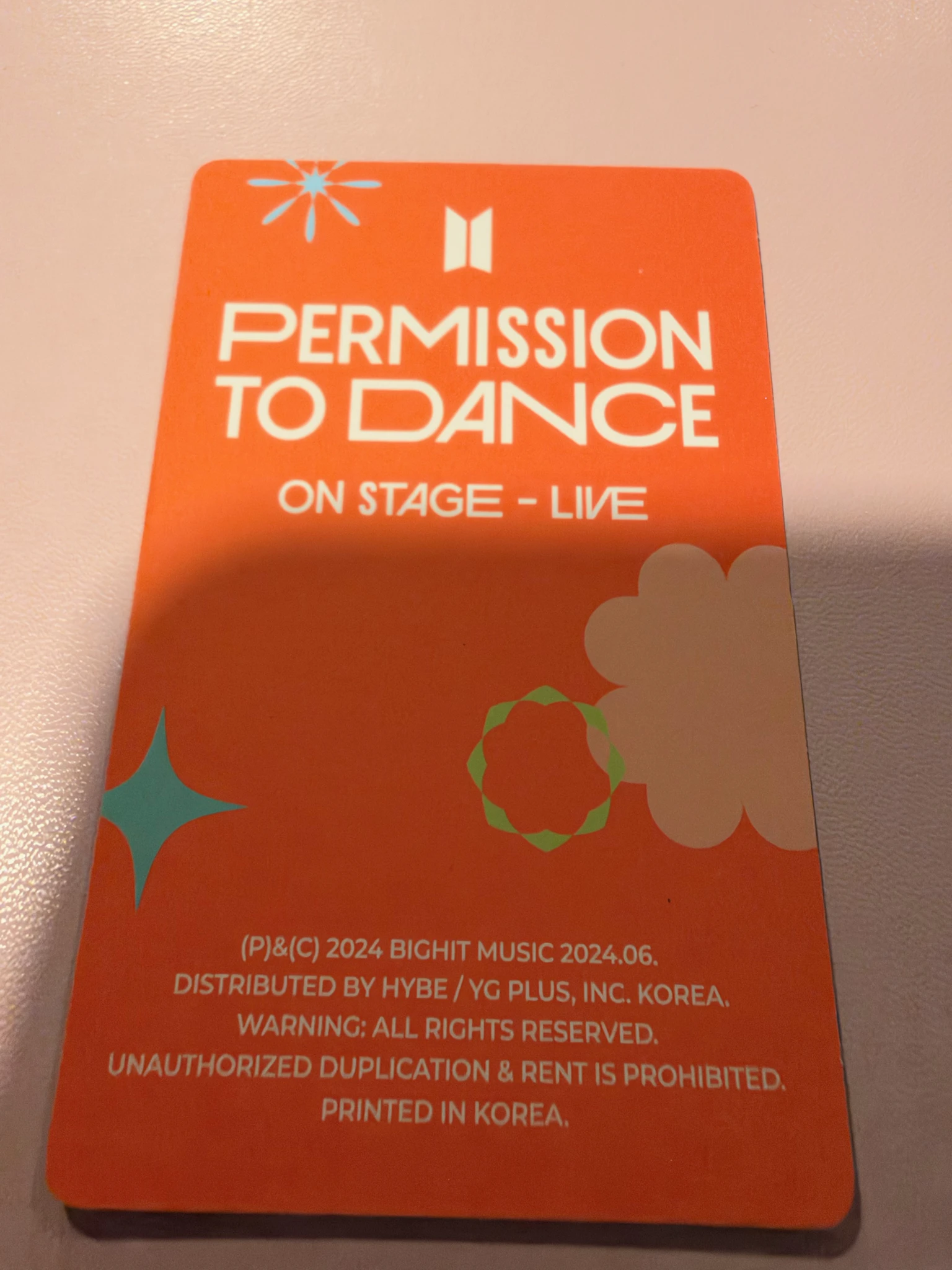 BTS SUGA BTS-SUGA-Album-Permission to Dance Live Album listing photo 2