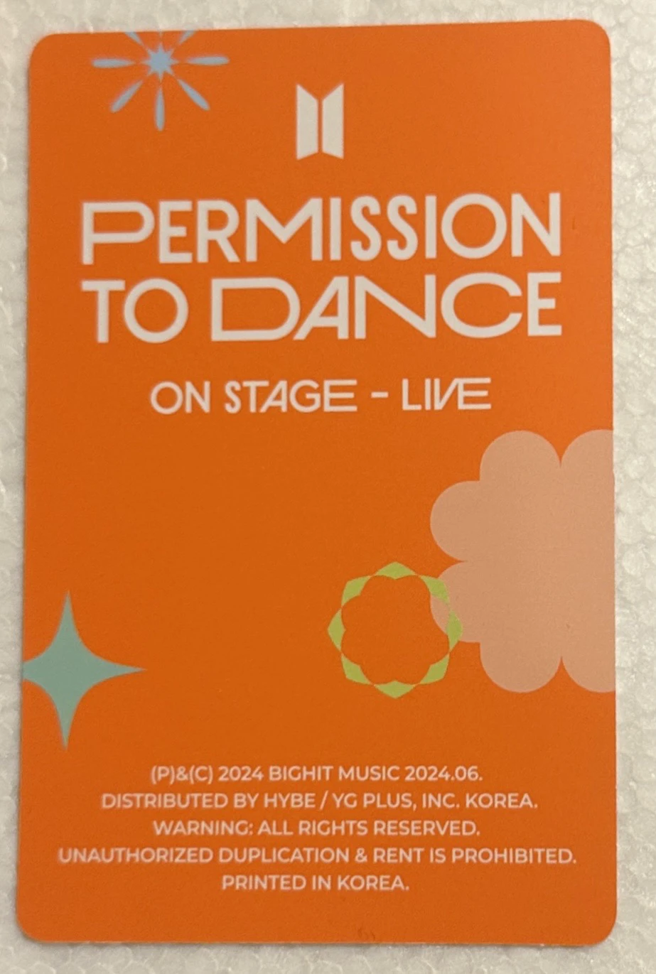 BTS Jungkook BTS-Jungkook-Album-Permission to Dance Live Album listing photo 2