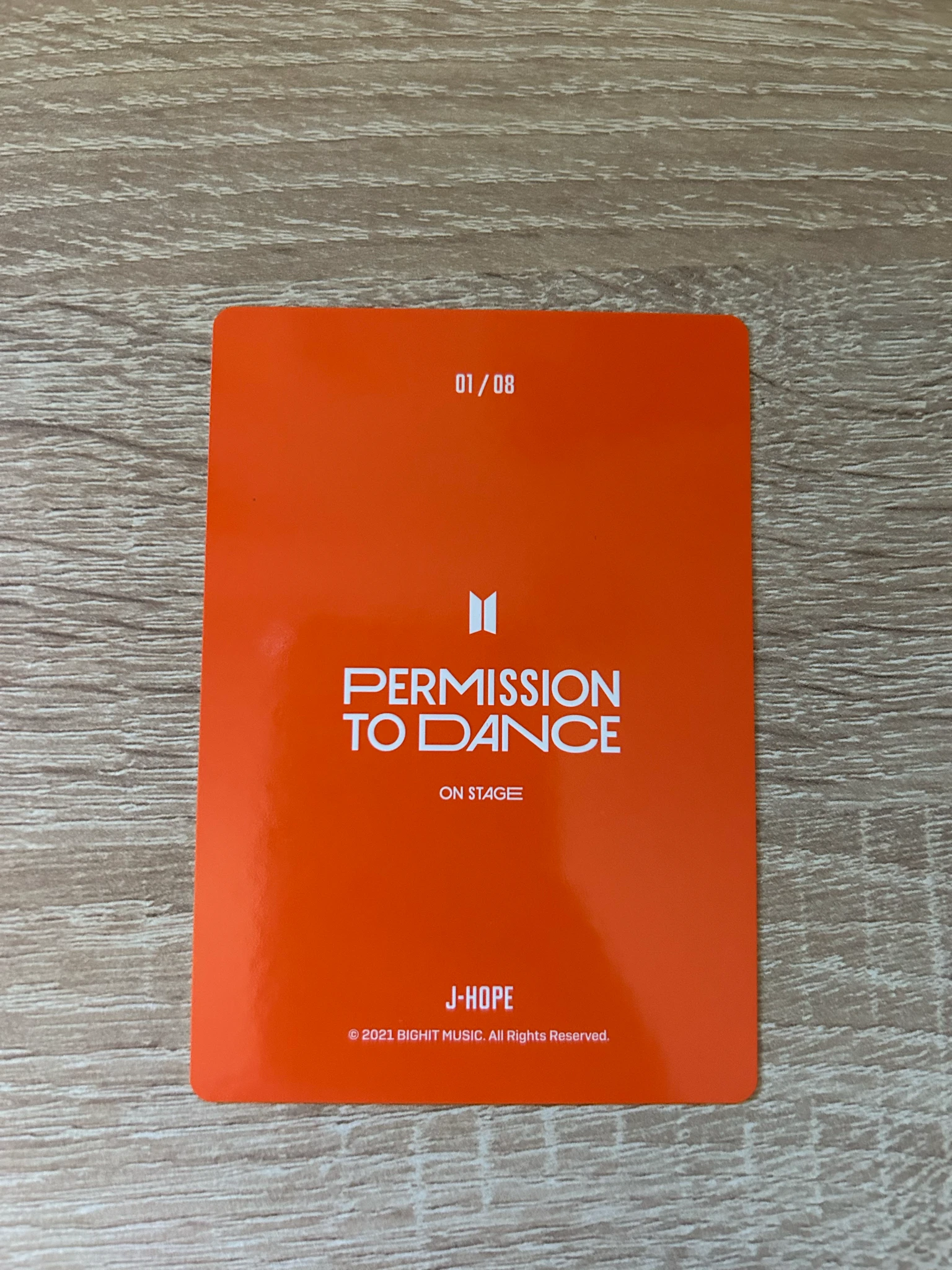 BTS j-hope BTS - j-hope - Permission To Dance On Stage Tour Event mini photocard listing photo 2