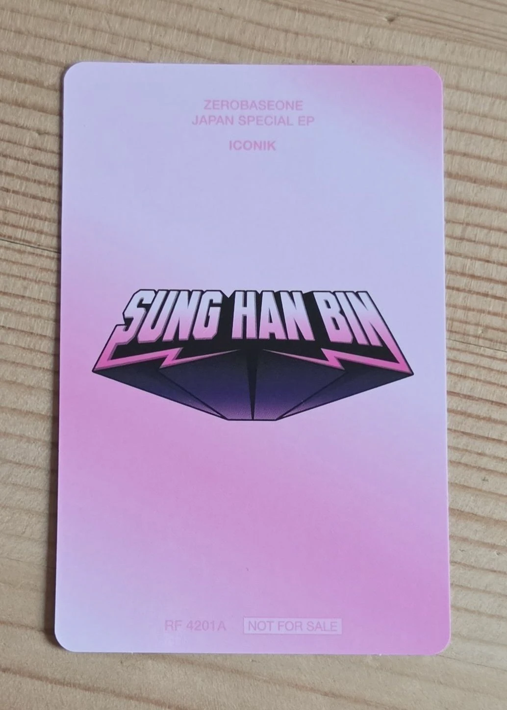 ZEROBASEONE Hanbin ZEROBASEONE - Hanbin - Iconik Album album photocard japanese album solo jacket version A version first press only listing photo 2