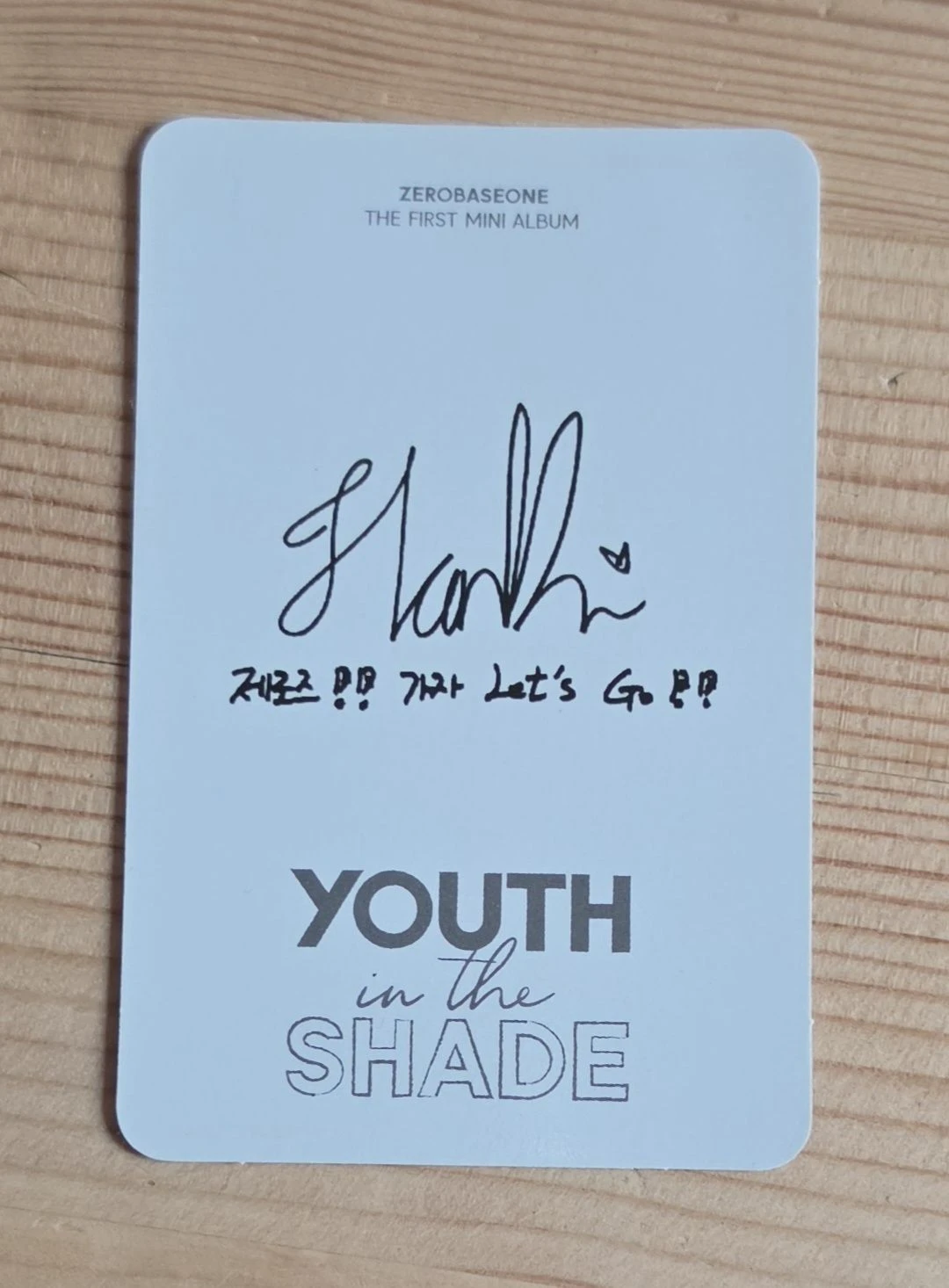 ZEROBASEONE Hanbin ZEROBASEONE - Hanbin - Youth in the Shade Album digipack ver. listing photo 2