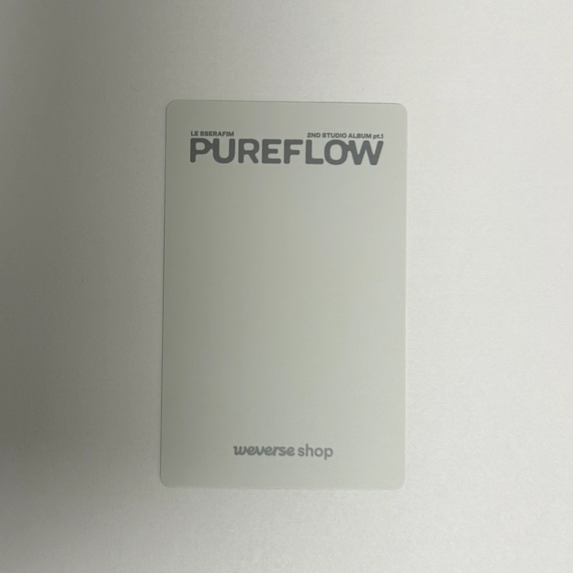 LE SSERAFIM Kim Chaewon LE SSERAFIM - Kim Chaewon - PUREFLOW pt.1 Album pob (pre-order benefit) weverse global shop (wvg) camera version blue version listing photo 2