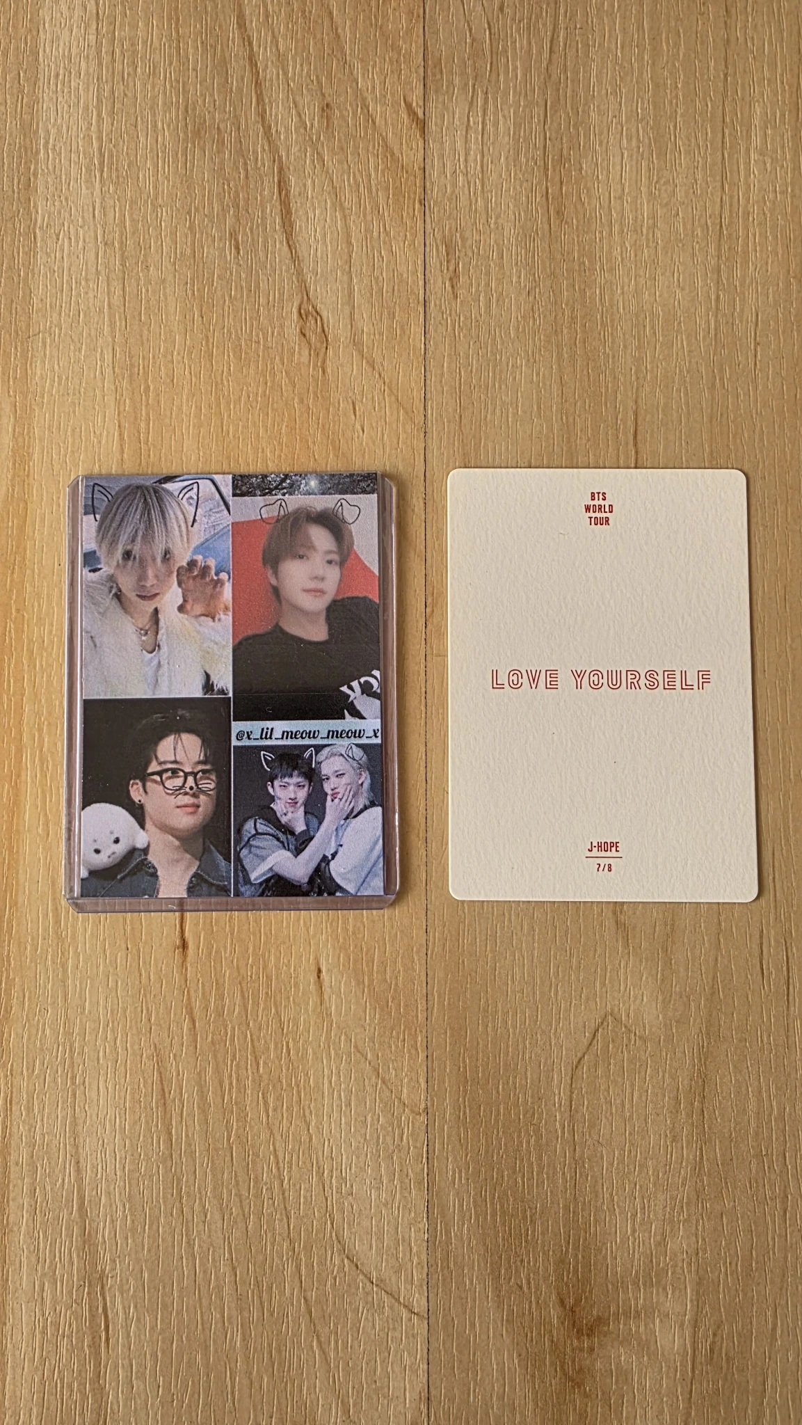 BTS j-hope BTS - j-hope - Love Yourself World Tour Event mini photocard korea listing photo 2