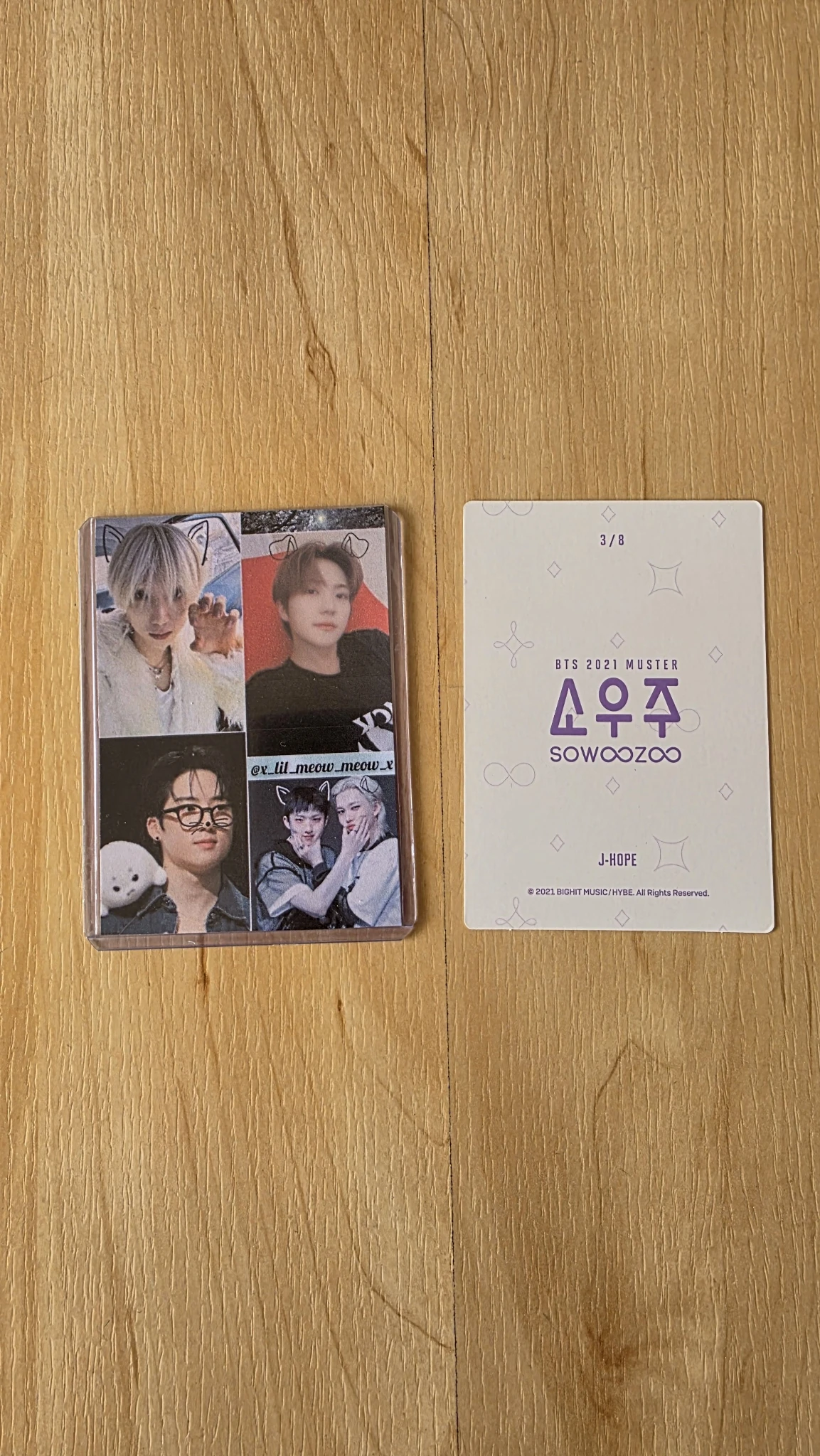 BTS j-hope BTS - j-hope - 2021 Muster Sowoozoo Event mini photocard listing photo 2