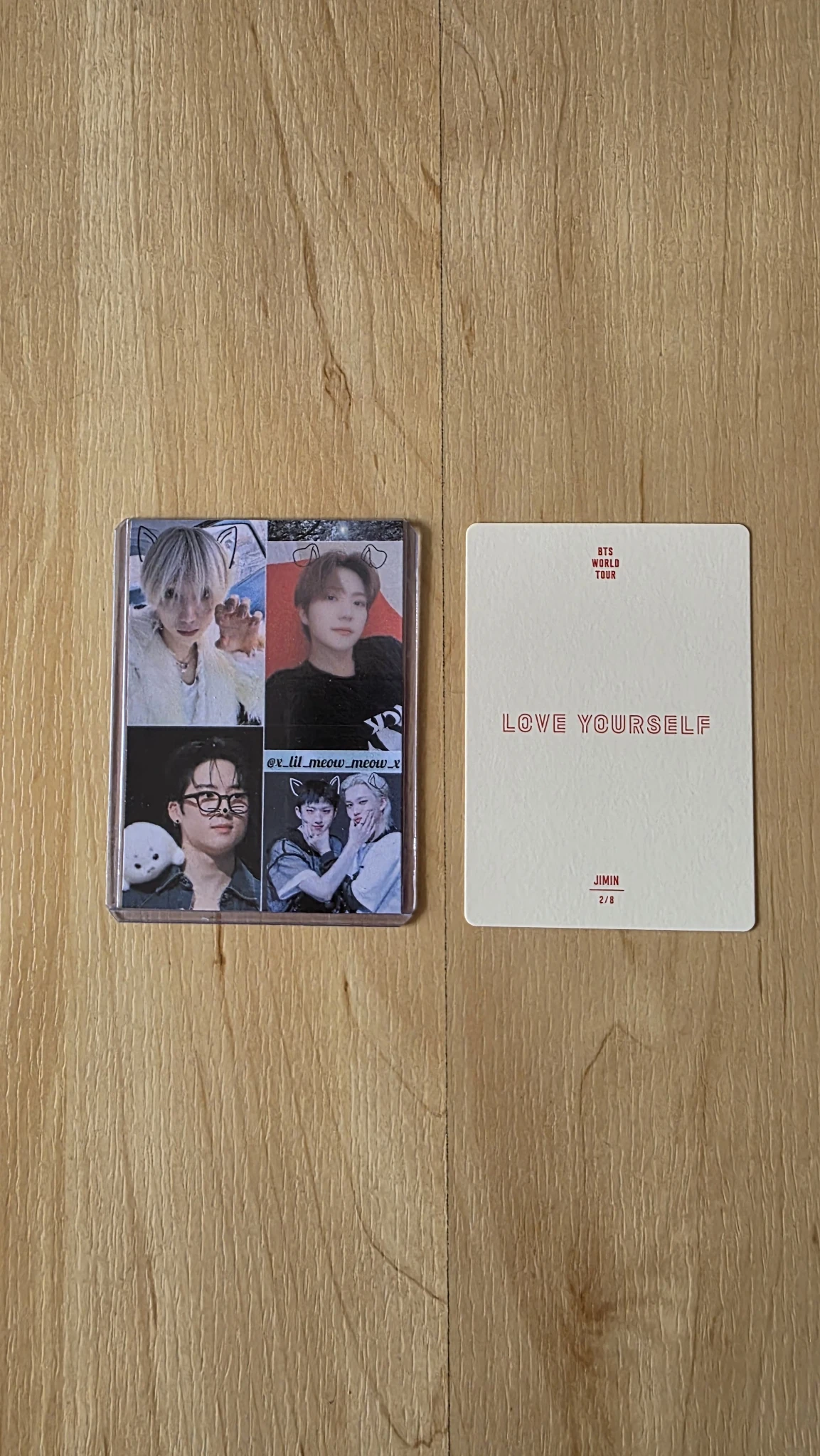 BTS Jimin BTS - Jimin - Love Yourself World Tour Event mini photocard korea listing photo 2
