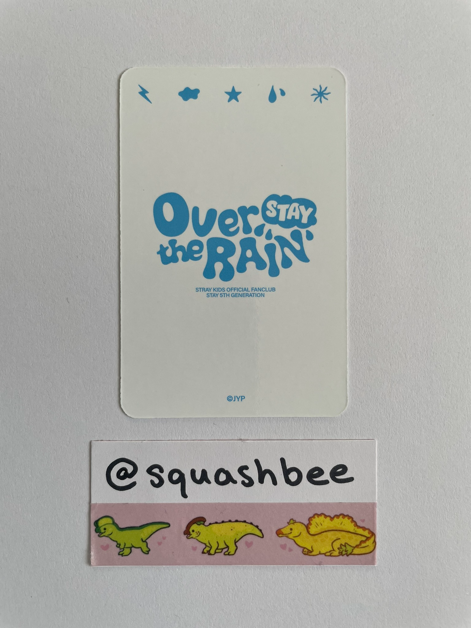 Stray Kids Bang Chan Stray Kids - Bang Chan - STAY Over The Rain Official Fan Club 5th Gen Other photocard set listing photo 2