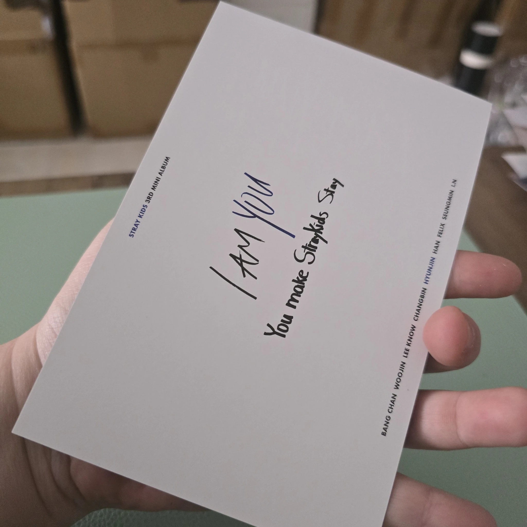 Stray Kids Hyunjin Stray Kids - Hyunjin - I am YOU Album postcard pre-order benefit (pob) version 1 listing photo 2