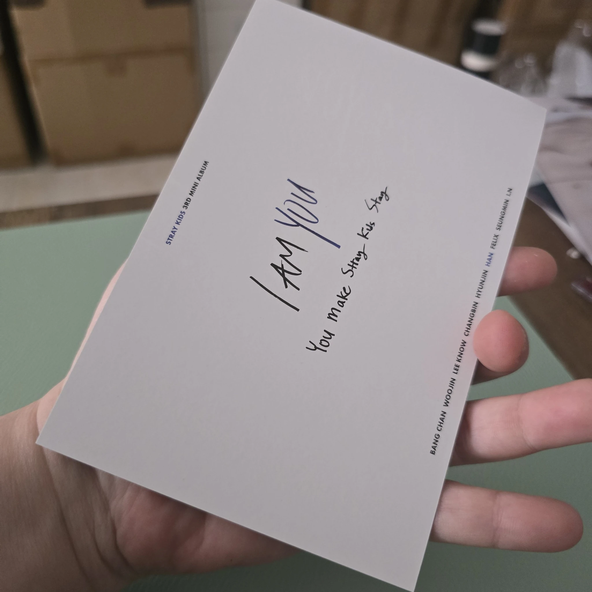 Stray Kids HAN Stray Kids - HAN - I am YOU Album postcard pre-order benefit (pob) version 1 listing photo 2