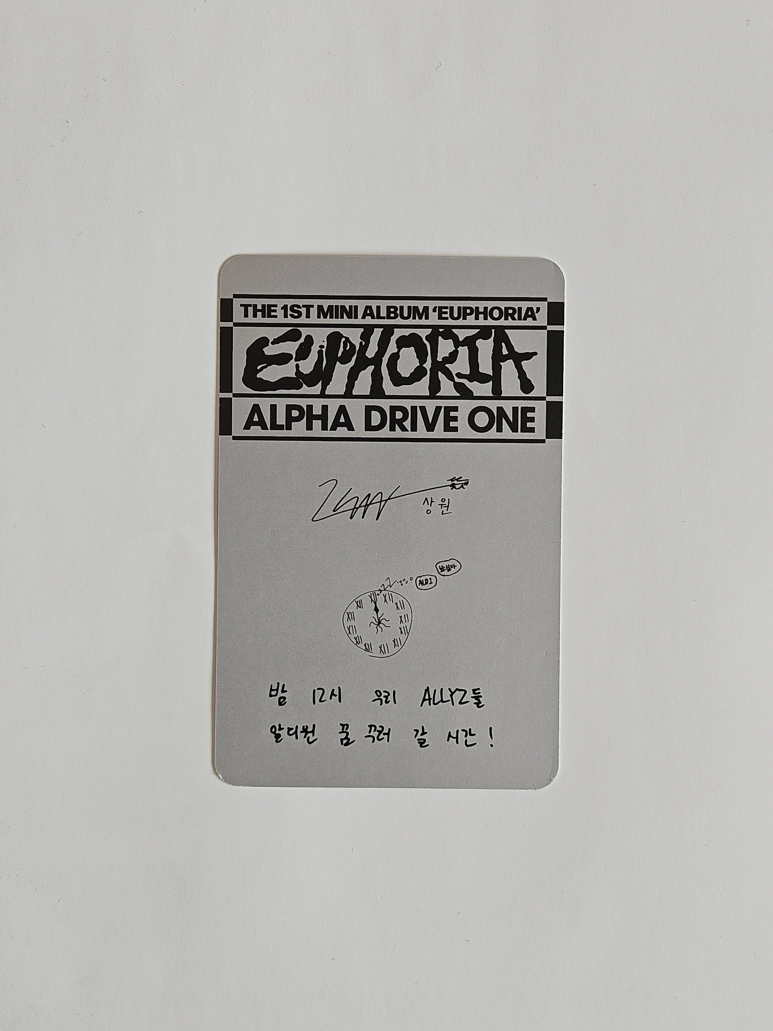 ALPHA DRIVE ONE Sangwon ALPHA DRIVE ONE - Sangwon - EUPHORIA Album album photocard listing photo 2